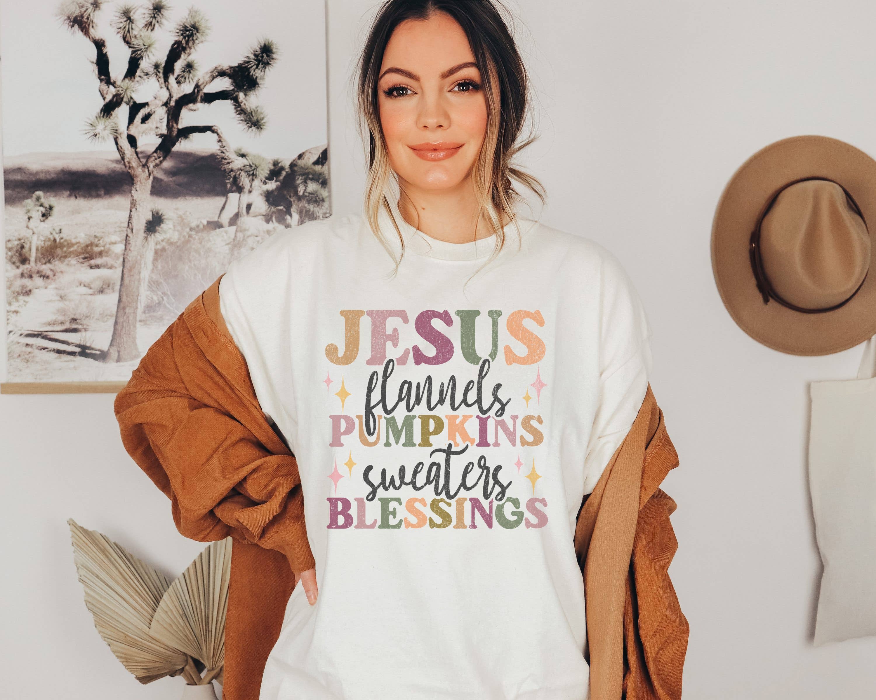 Jesus and Flannels Tee | Fall List Shirt Hoodie, Sweatshirt | PodTeesHub.com