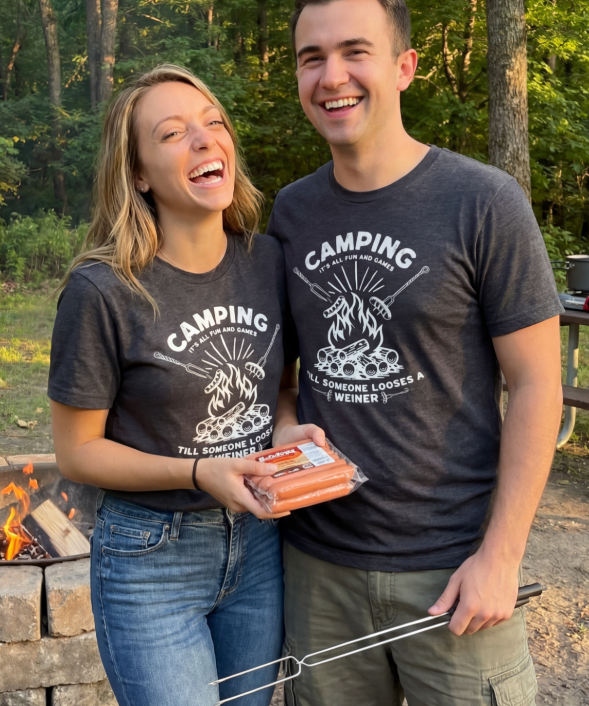 Camping: Its All Fun and Games Till Someone T-Shirt Hoodie, Sweatshirt | PodTeesHub.com