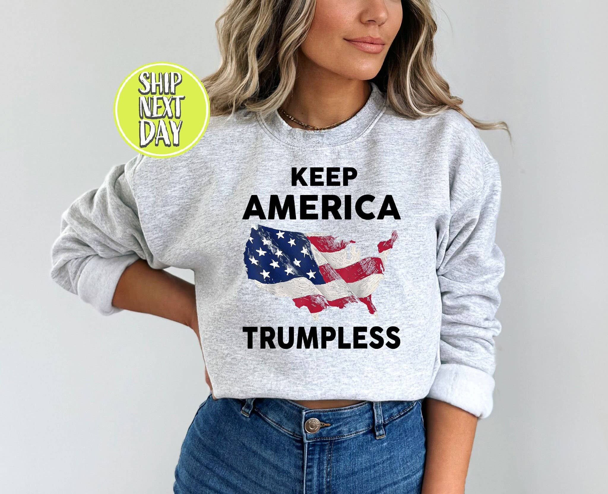Keep America Trumpless Flag Sweatshirt - Republican Pride T-Shirts, Hoodie | PodTeesHub.com