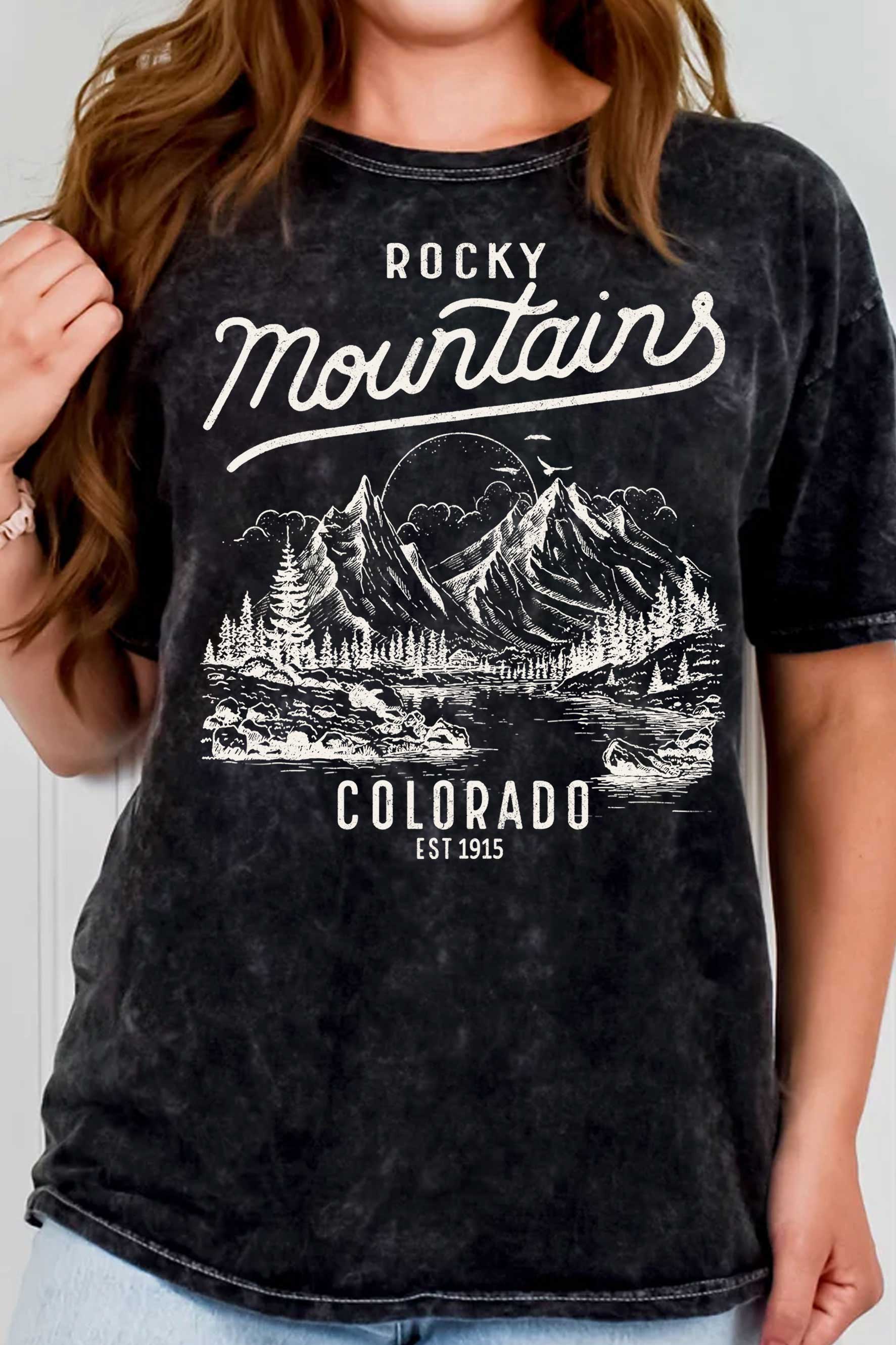 Rocky Mountains Colorado National Park Mineral Graphic Tee Hoodie, Sweatshirt | PodTeesHub.com