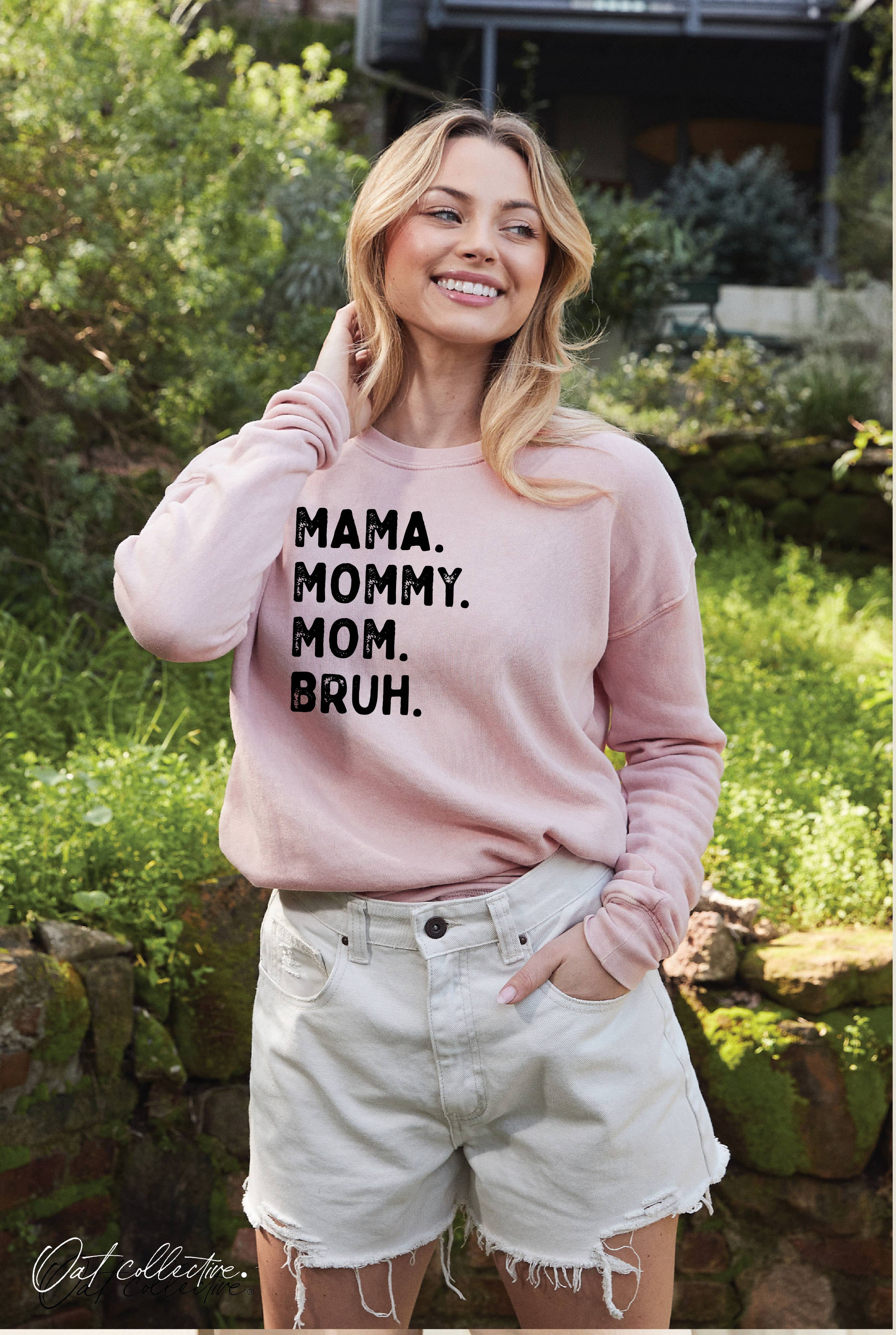 Mama Mommy Mom Bruh  Mineral Graphic Sweatshirt T-Shirts, Hoodie | PodTeesHub.com