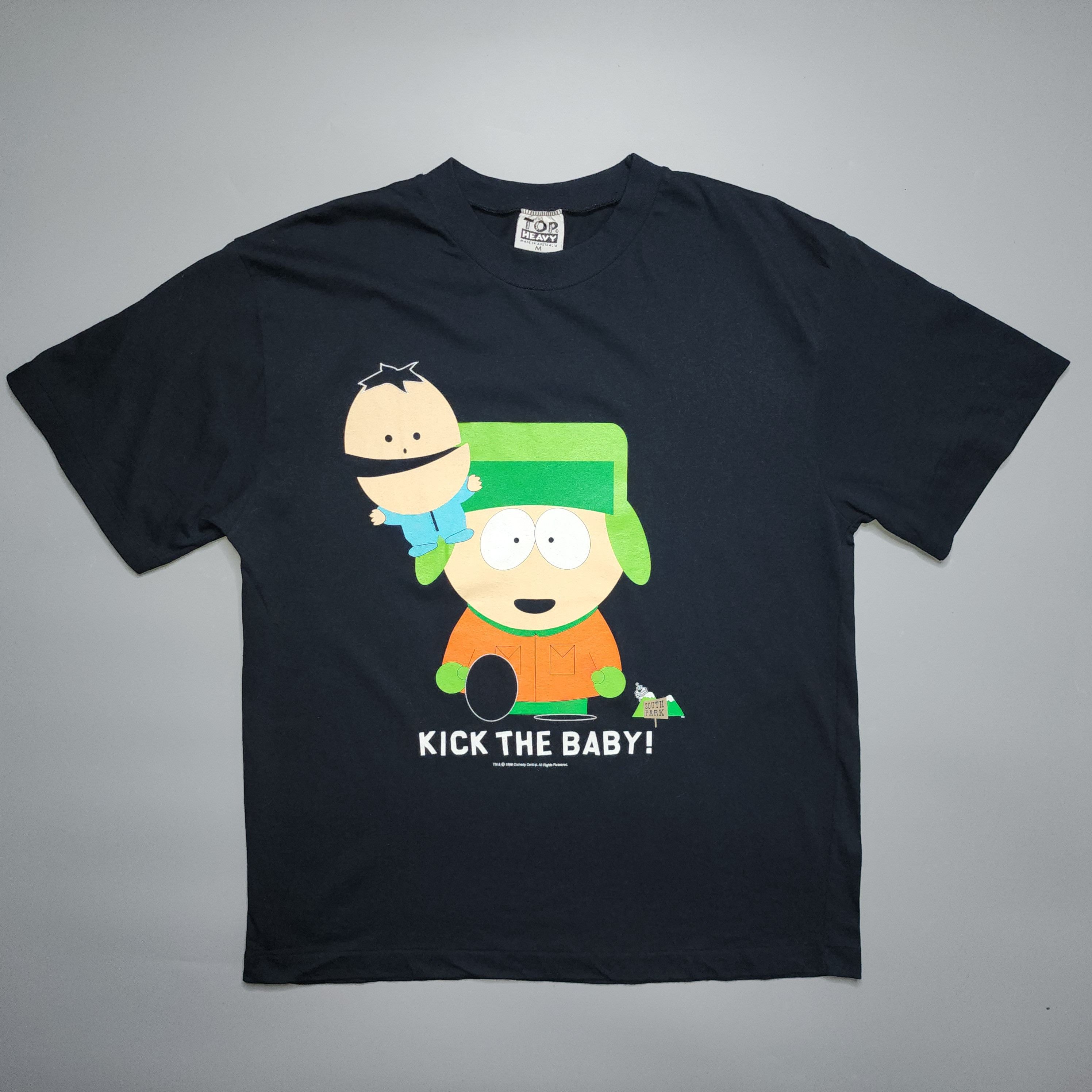 Vintage 1998 South Park Kick The Baby Tshirt Hoodie, Sweatshirt | PodTeesHub.com