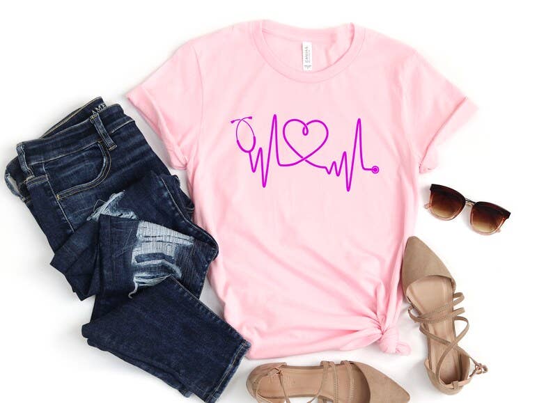 Stethoscope Heart T-Shirt Hoodie, Sweatshirt | PodTeesHub.com