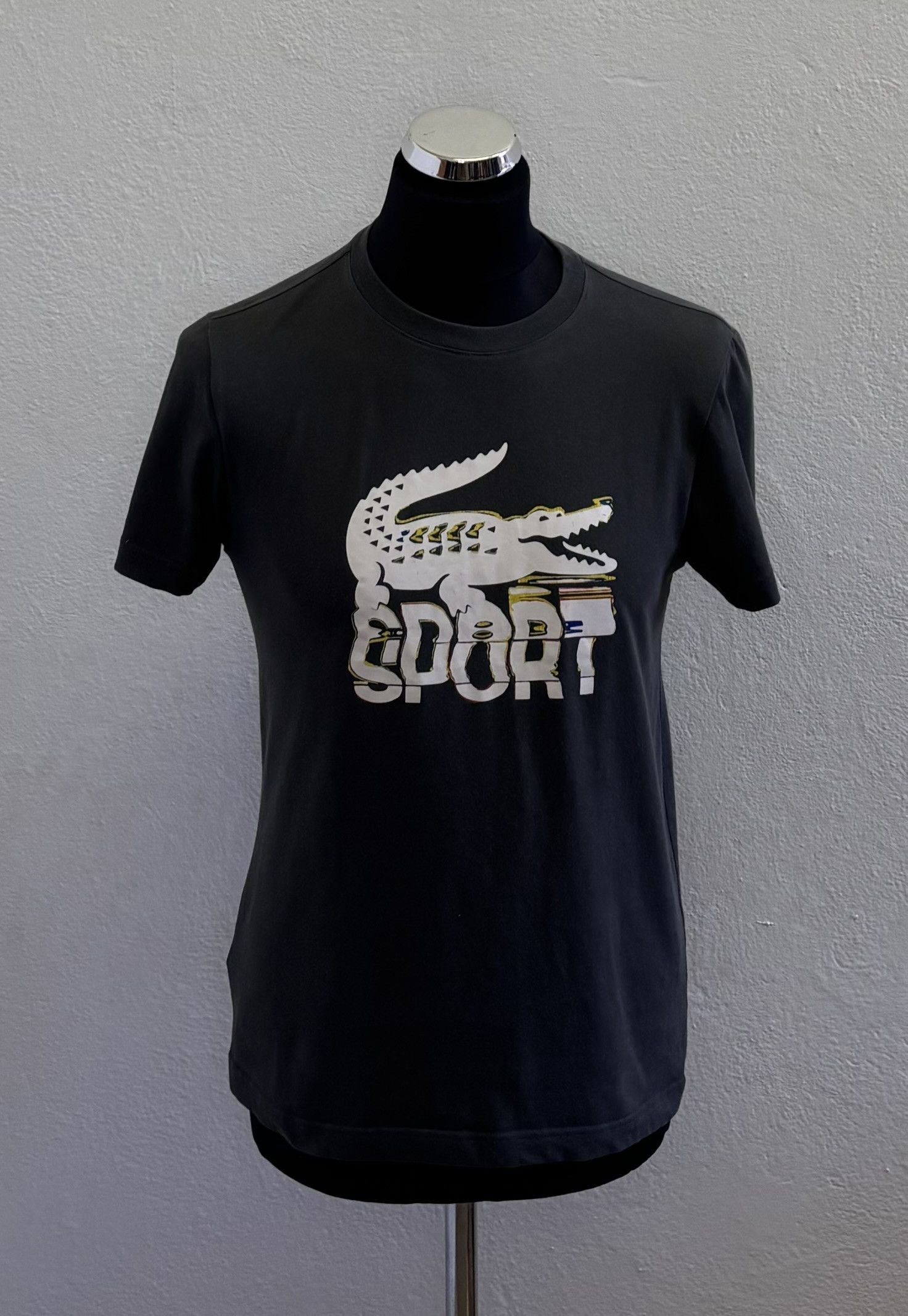 Lacoste Sport T Shirt Big Central Logo Medium Hoodie, Sweatshirt | PodTeesHub.com