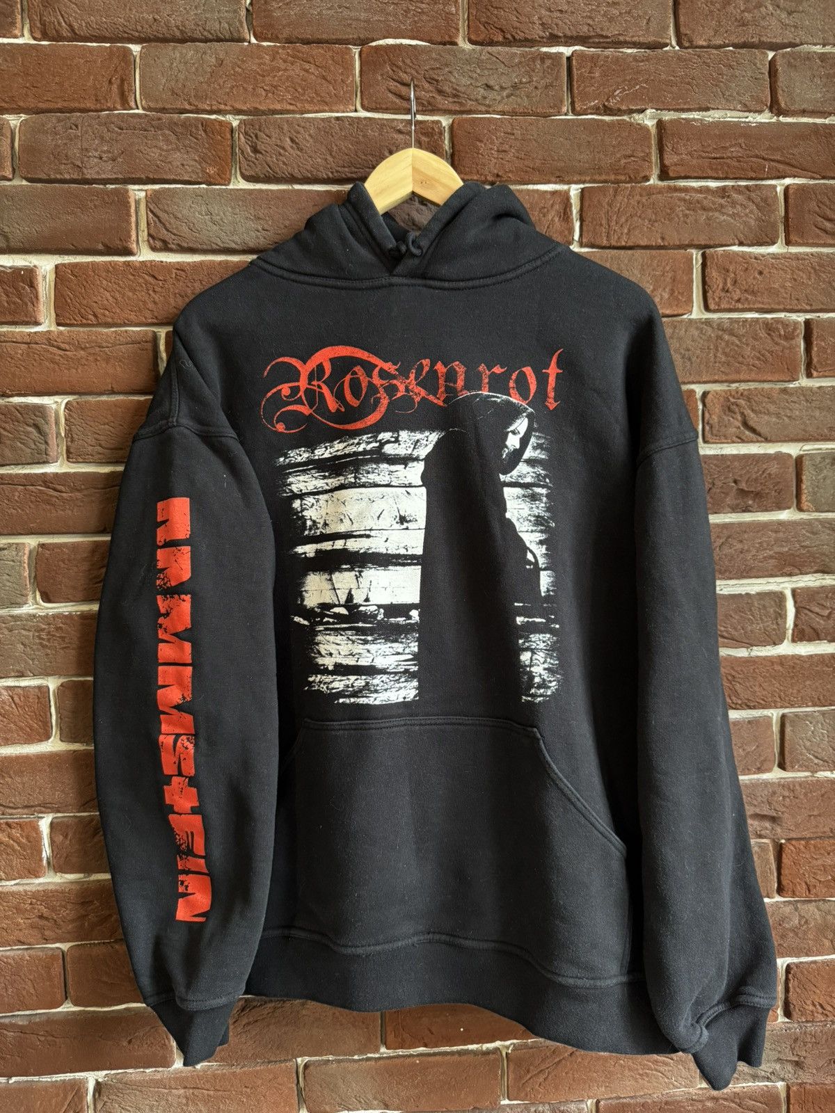 Band Tees Vintage 00s Rammstein Rosenrot Rare Metal Band Hoodie Xl Sweatshirt | PodTeesHub.com