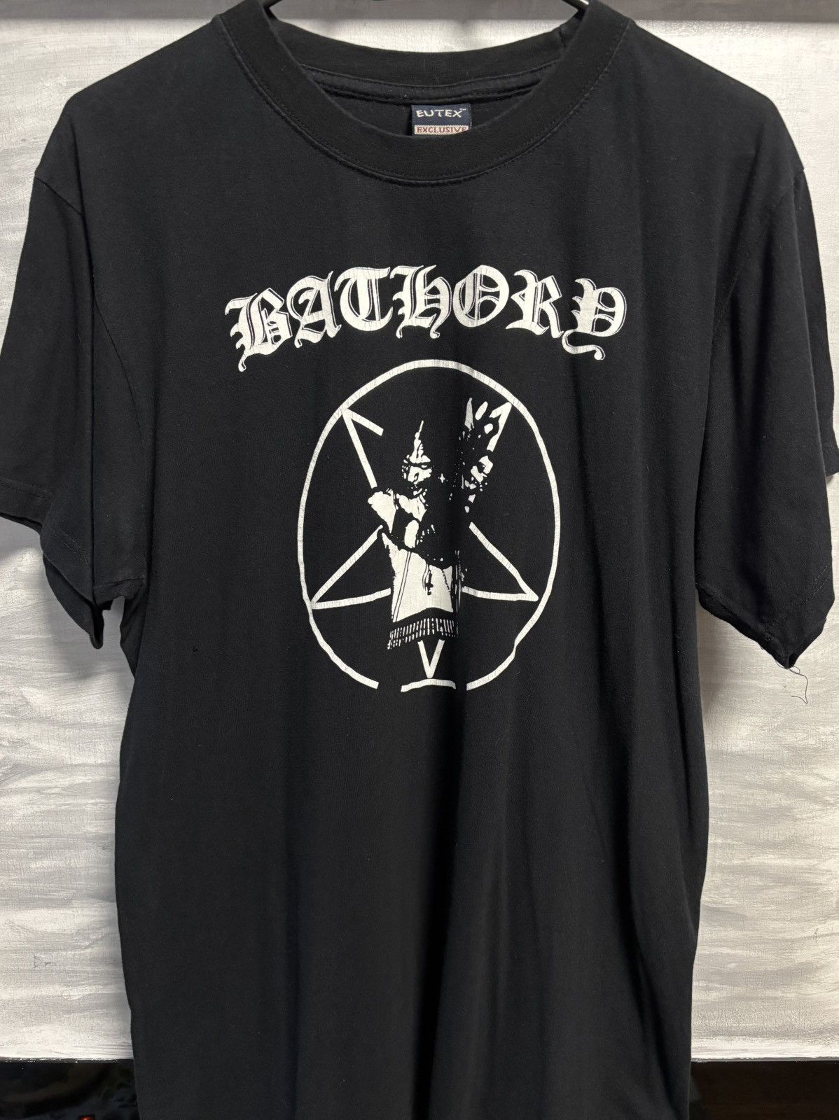 Band Tees Bathory Black Mark Black Metal 90s Vintage Tee M Hoodie, Sweatshirt | PodTeesHub.com