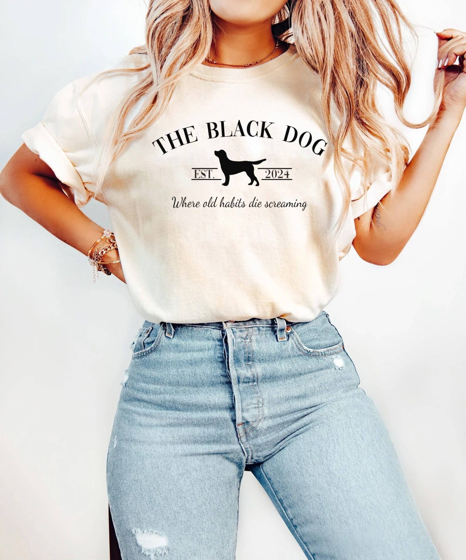 The Black Dog New Album Era T-Shirt - Ttpd Merchandise Hoodie, Sweatshirt | PodTeesHub.com