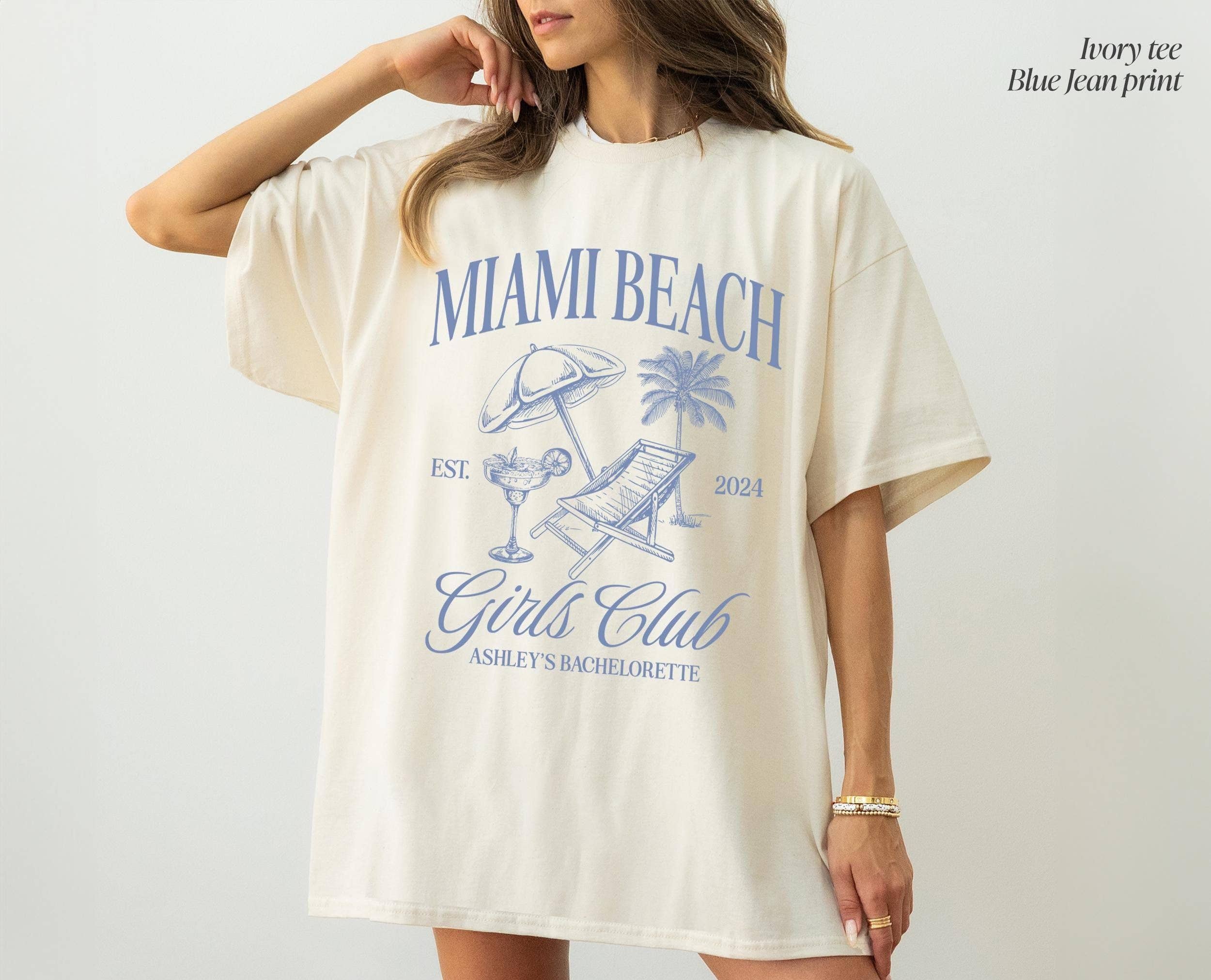 Miami Bachelorette Trip Tee - Custom Group Shirts Hoodie, Sweatshirt | PodTeesHub.com