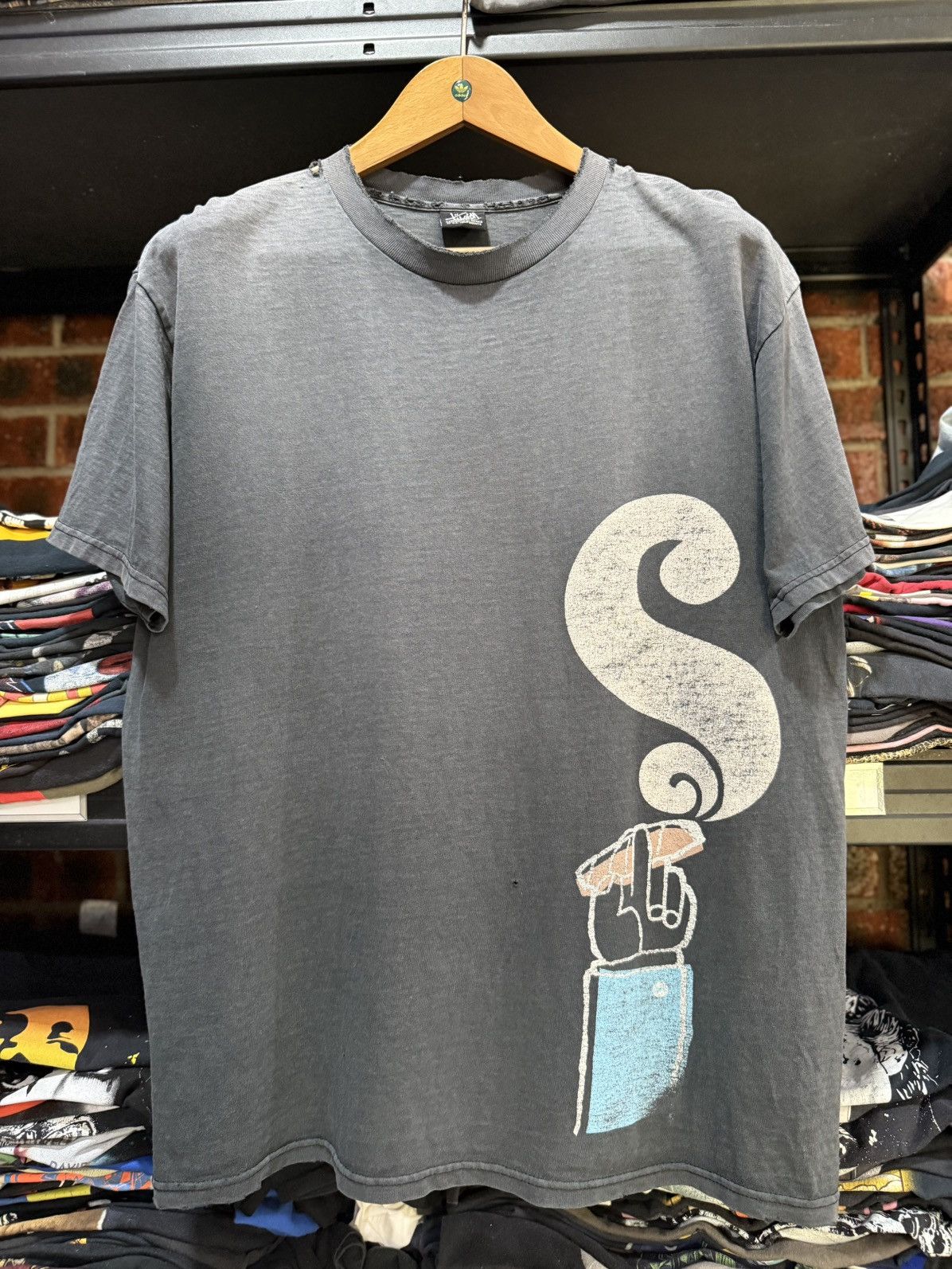 Thrashed Vintage Stussy Skateboard Sun Faded Tee Hoodie, Sweatshirt | PodTeesHub.com