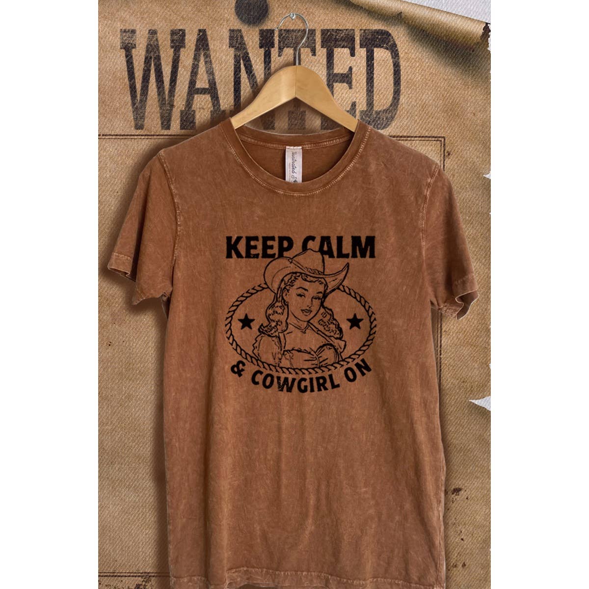 Keep Calm Weatern Vintage  Mineral Wash  Graphic  Tee Hoodie, Sweatshirt | PodTeesHub.com