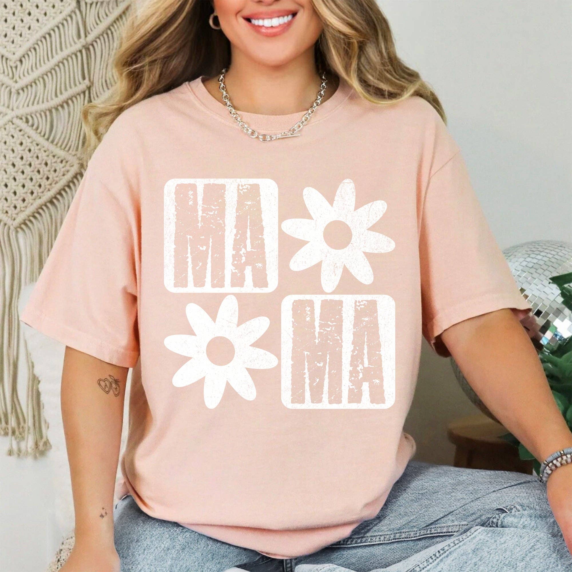 Mama, Minimalist, Graphic, Flowers, Mother's Day Tshirt Hoodie, Sweatshirt | PodTeesHub.com