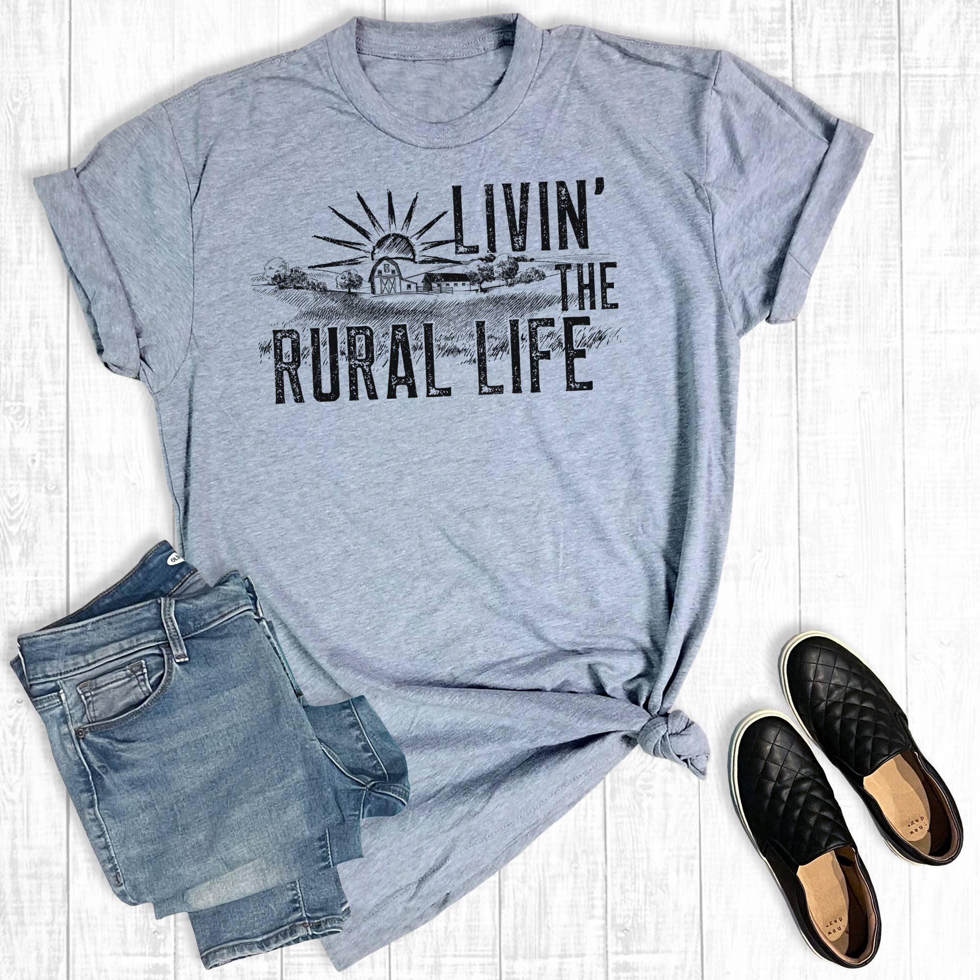Western Living the Rural Life Graphic Tee Hoodie, Sweatshirt | PodTeesHub.com