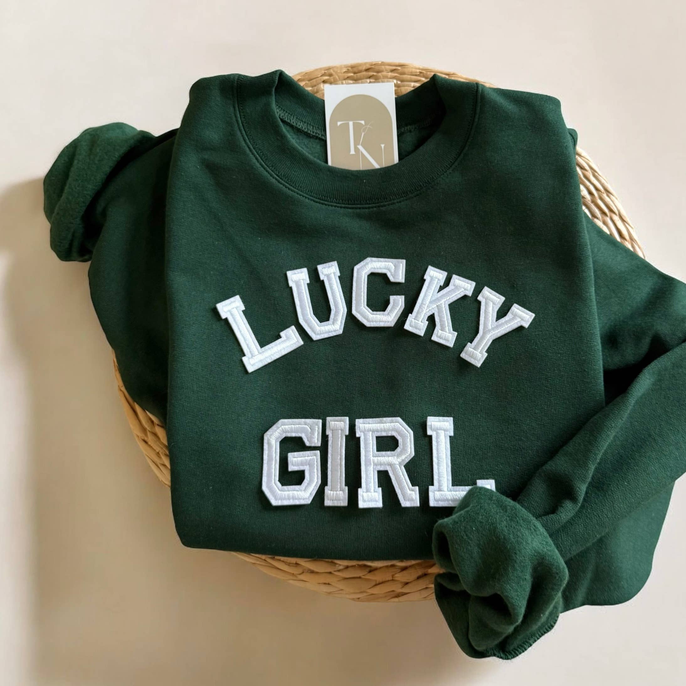 Lucky Girl Sweatshirt, St Patricks Day Sweater T-Shirts, Hoodie | PodTeesHub.com