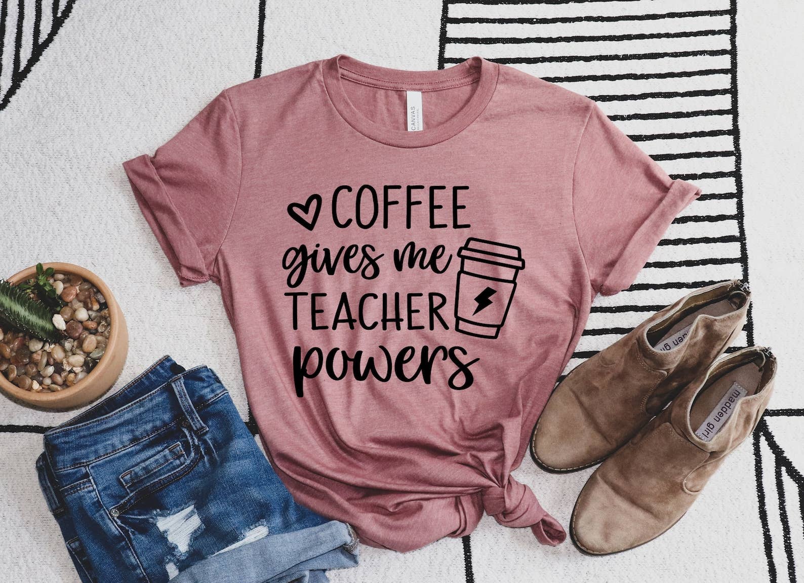 Coffee Gives Me Teacher Powers T-Shirt Hoodie, Sweatshirt | PodTeesHub.com