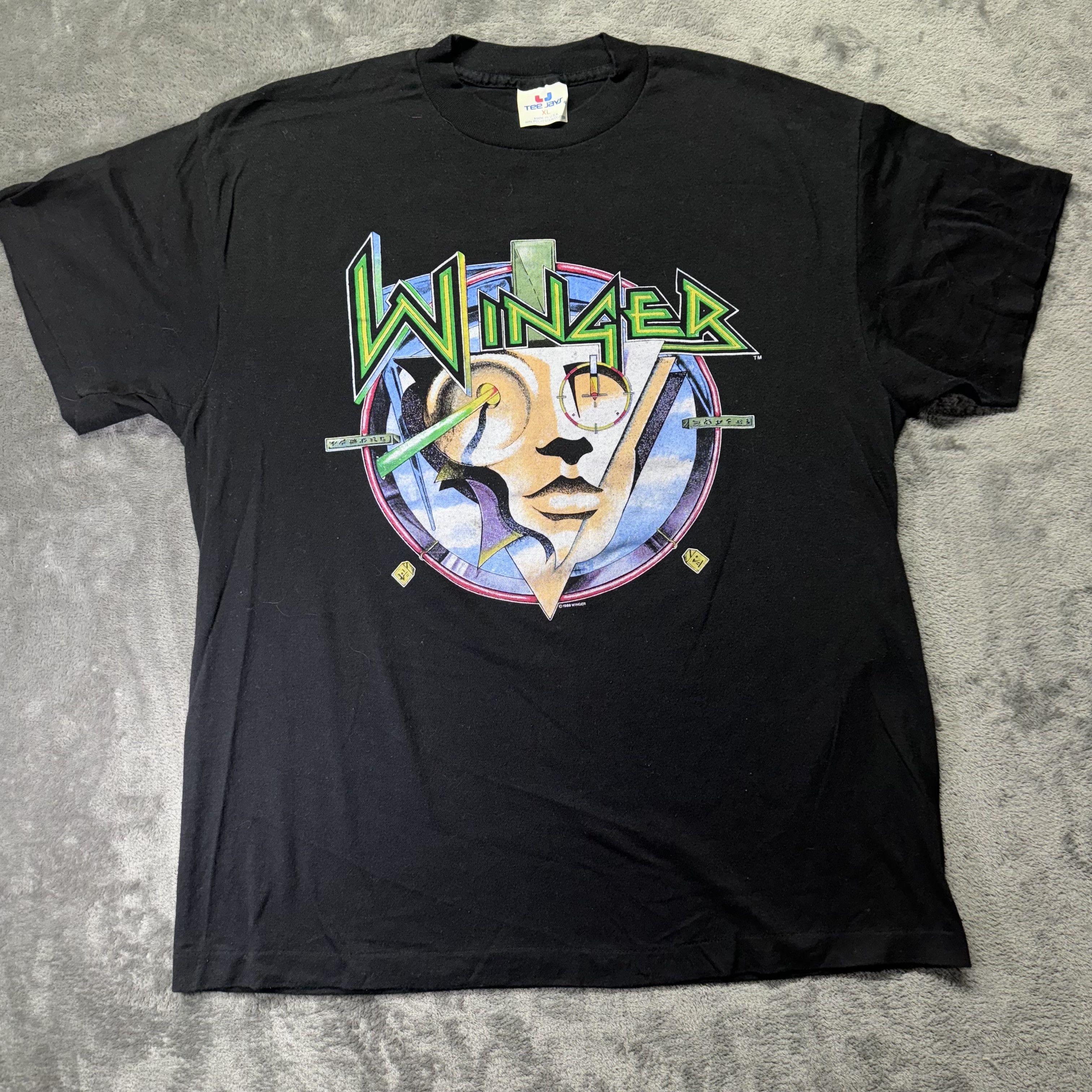 Tee Jays Vintage 80s Winger Too Tuff Concert T Shirt Tee Jays Tag Xl Hoodie, Sweatshirt | PodTeesHub.com
