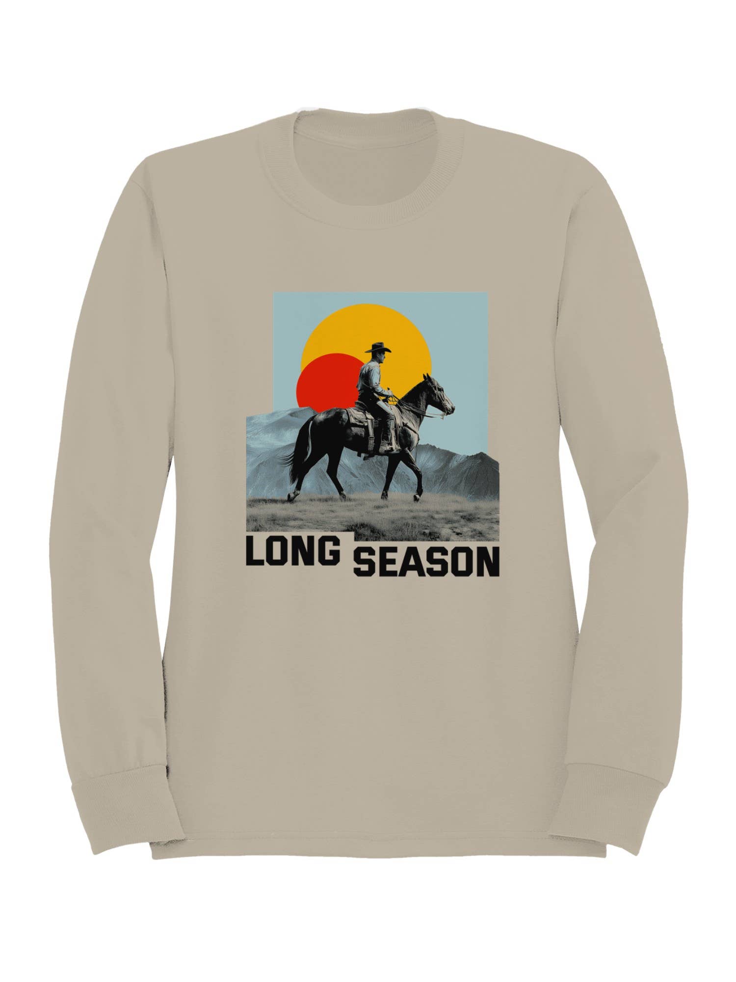 Western Sunset - Long Season Men's Sweatshirt T-Shirts, Hoodie | PodTeesHub.com