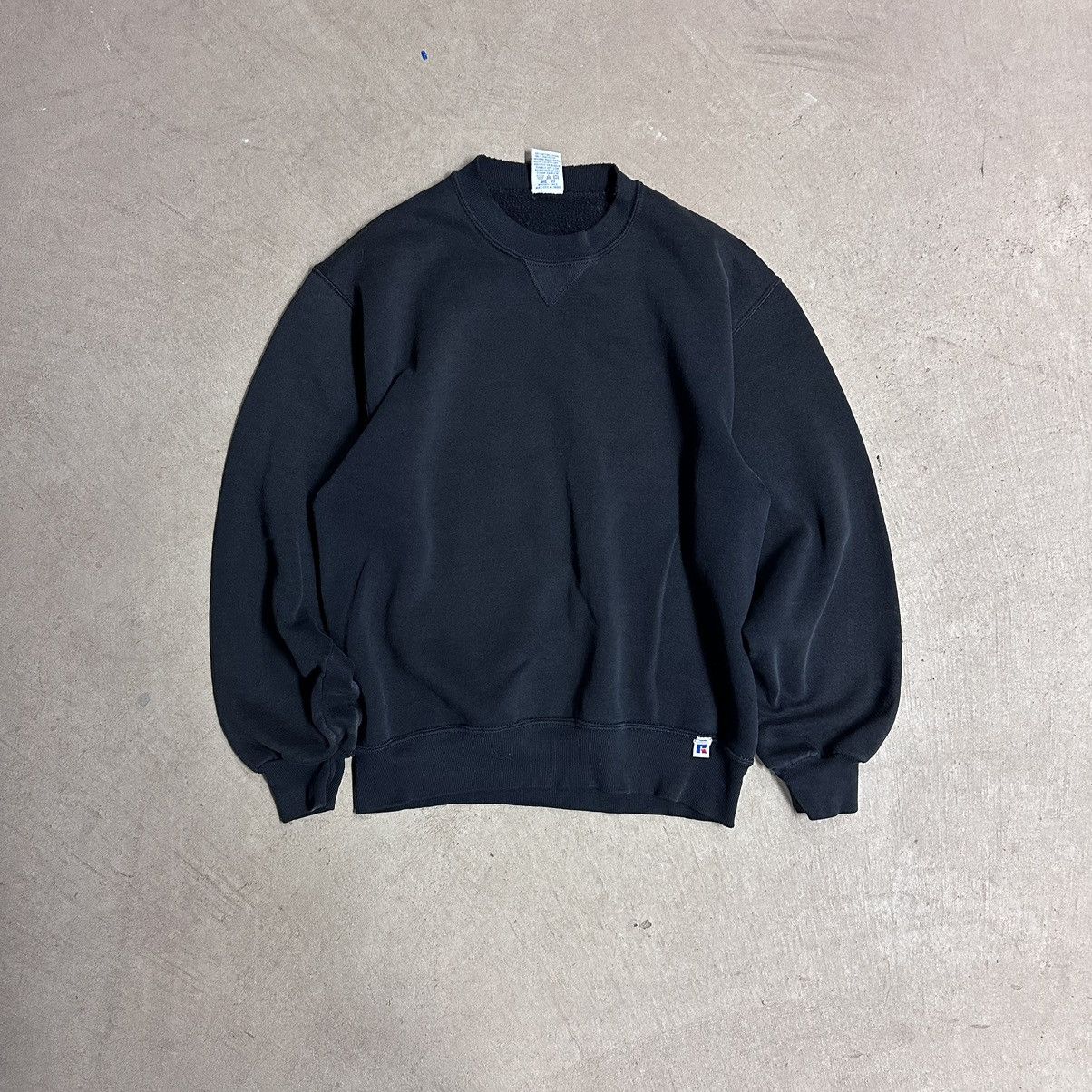 Vintage 90s Russell Athletic Black Faded Sweatshirt Sz M T-Shirts, Hoodie | PodTeesHub.com