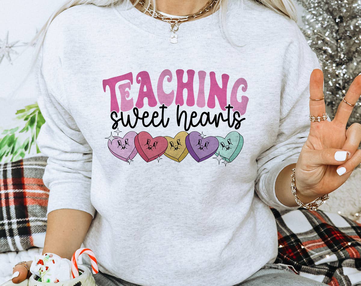 Teaching Sweethearts 2024 - Teacher Valentine's Sweatshirt T-Shirts, Hoodie | PodTeesHub.com