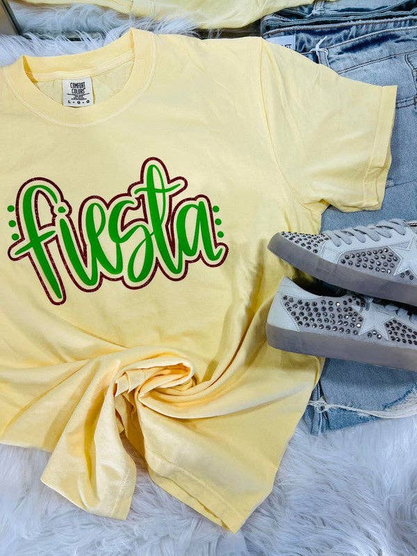 Fiesta Double Vinyl Puff/Glitter Combo Tee Hoodie, Sweatshirt | PodTeesHub.com