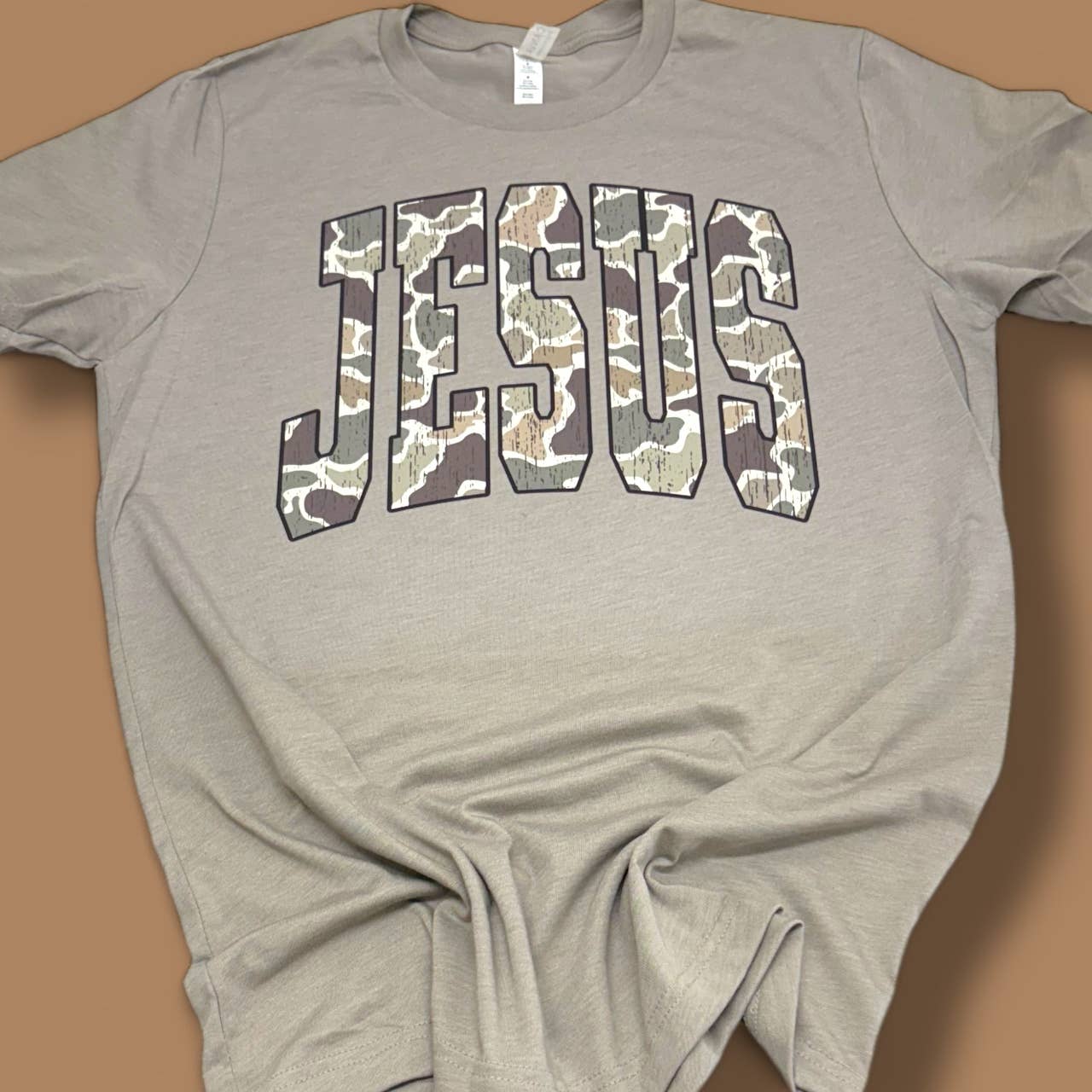 Jesus Camo Heather Stone T-Shirt Hoodie, Sweatshirt | PodTeesHub.com