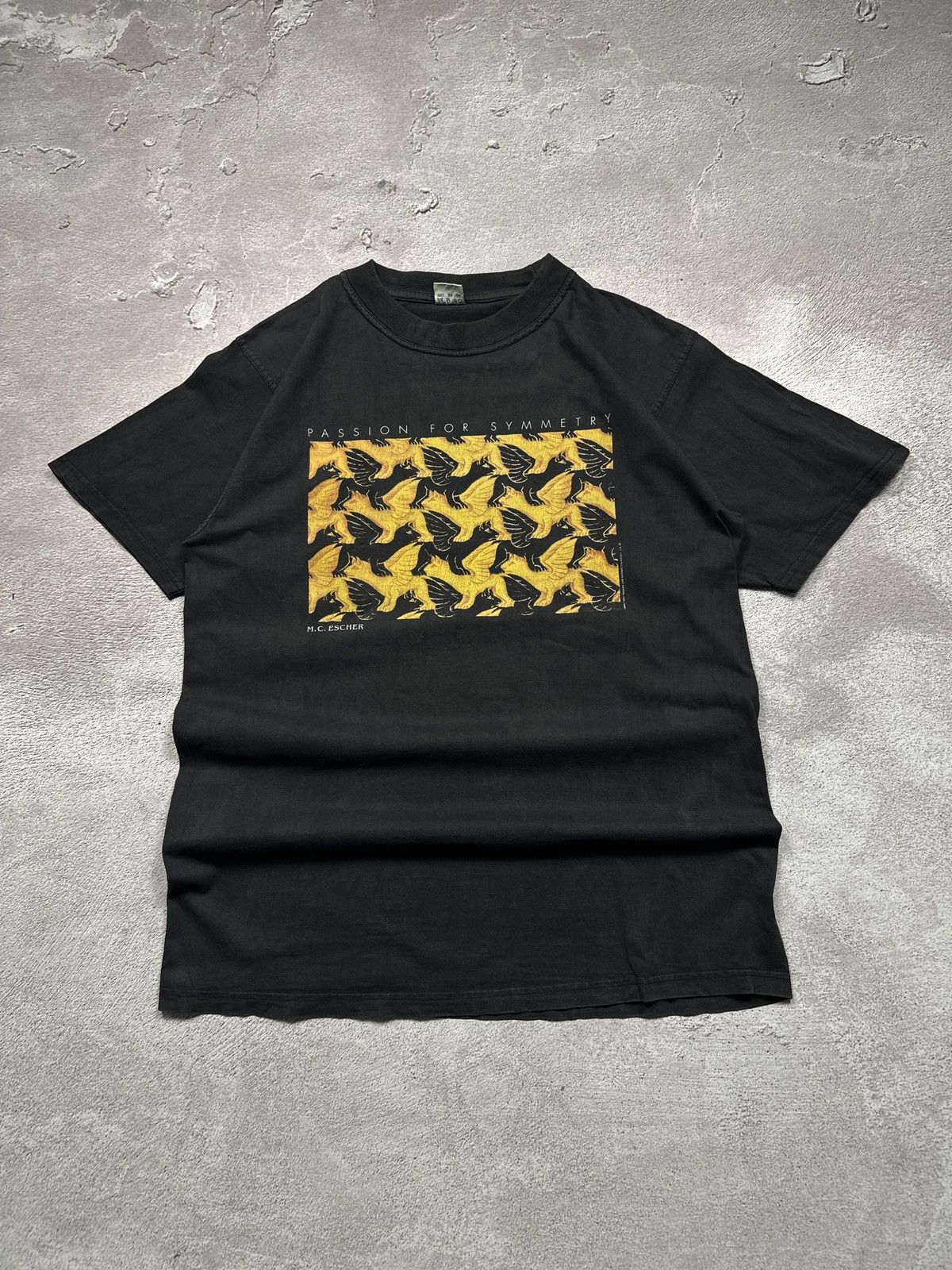 Vintage 90s Mc Escher Passion For Symmetry Faded T Shirt Tee Hoodie, Sweatshirt | PodTeesHub.com
