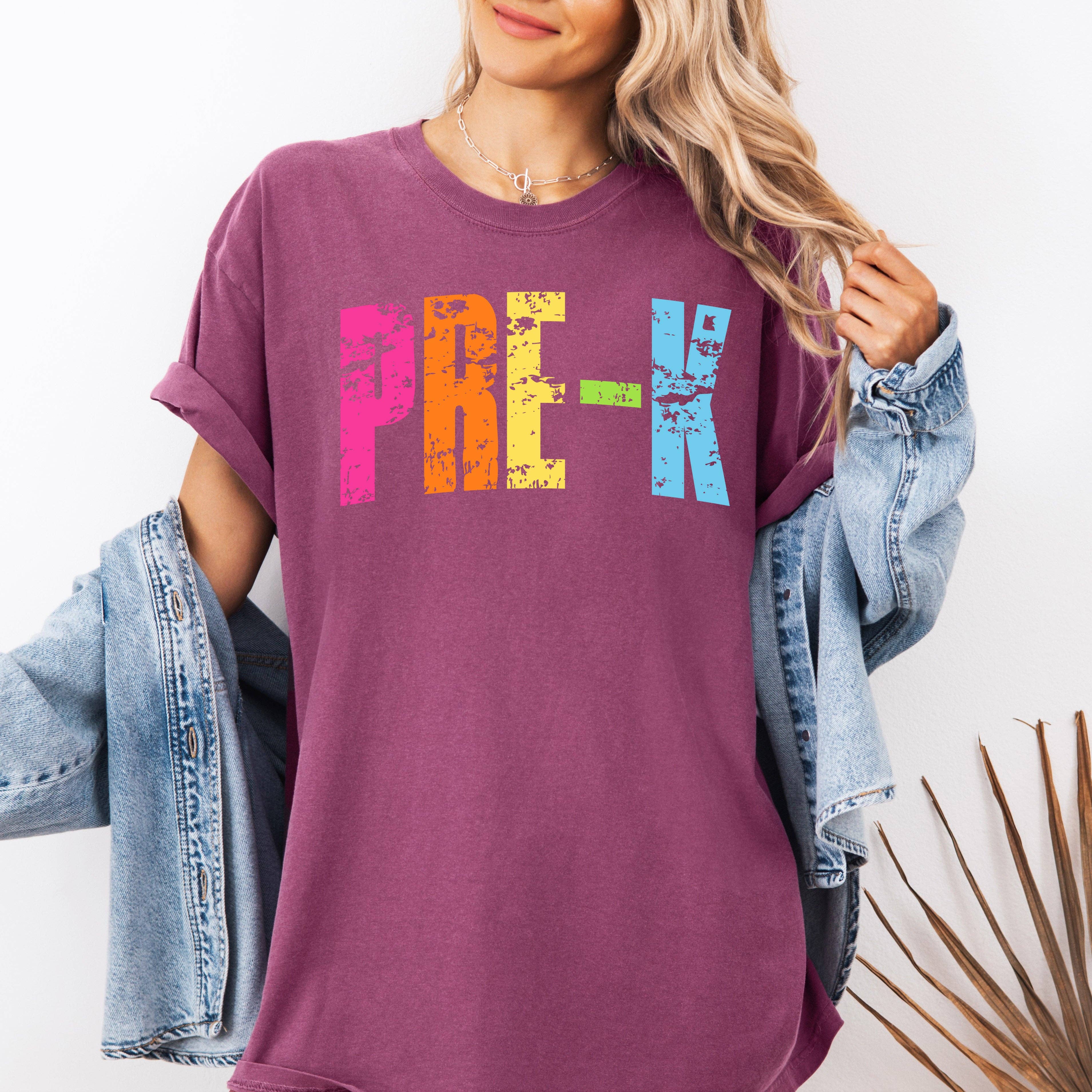Pre-K, Retro, Teacher Back To School Cute T-Shirt Hoodie, Sweatshirt | PodTeesHub.com