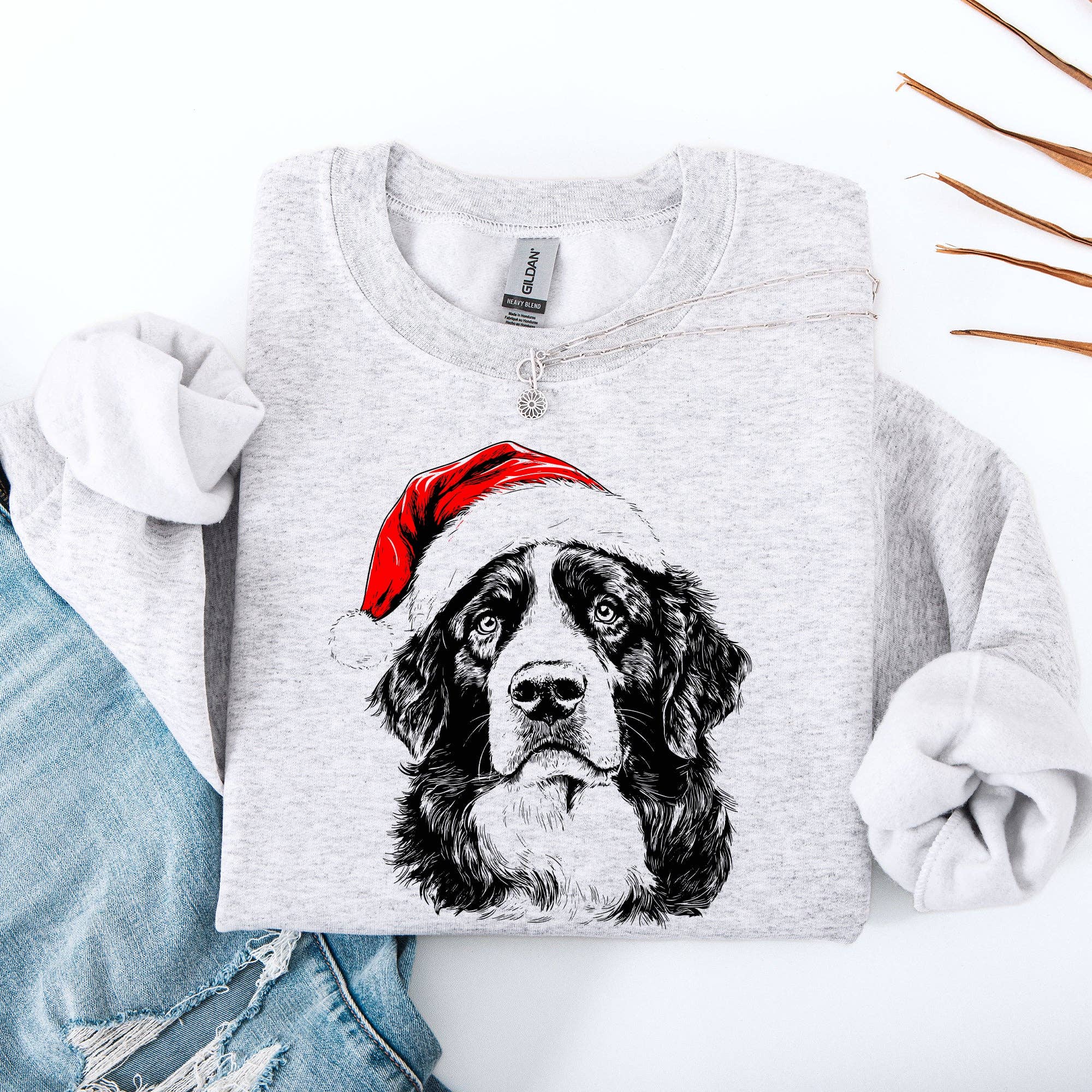 Bernese Mountain, Santa, Dog, Christmas, Pet Sweatshirt T-Shirts, Hoodie | PodTeesHub.com