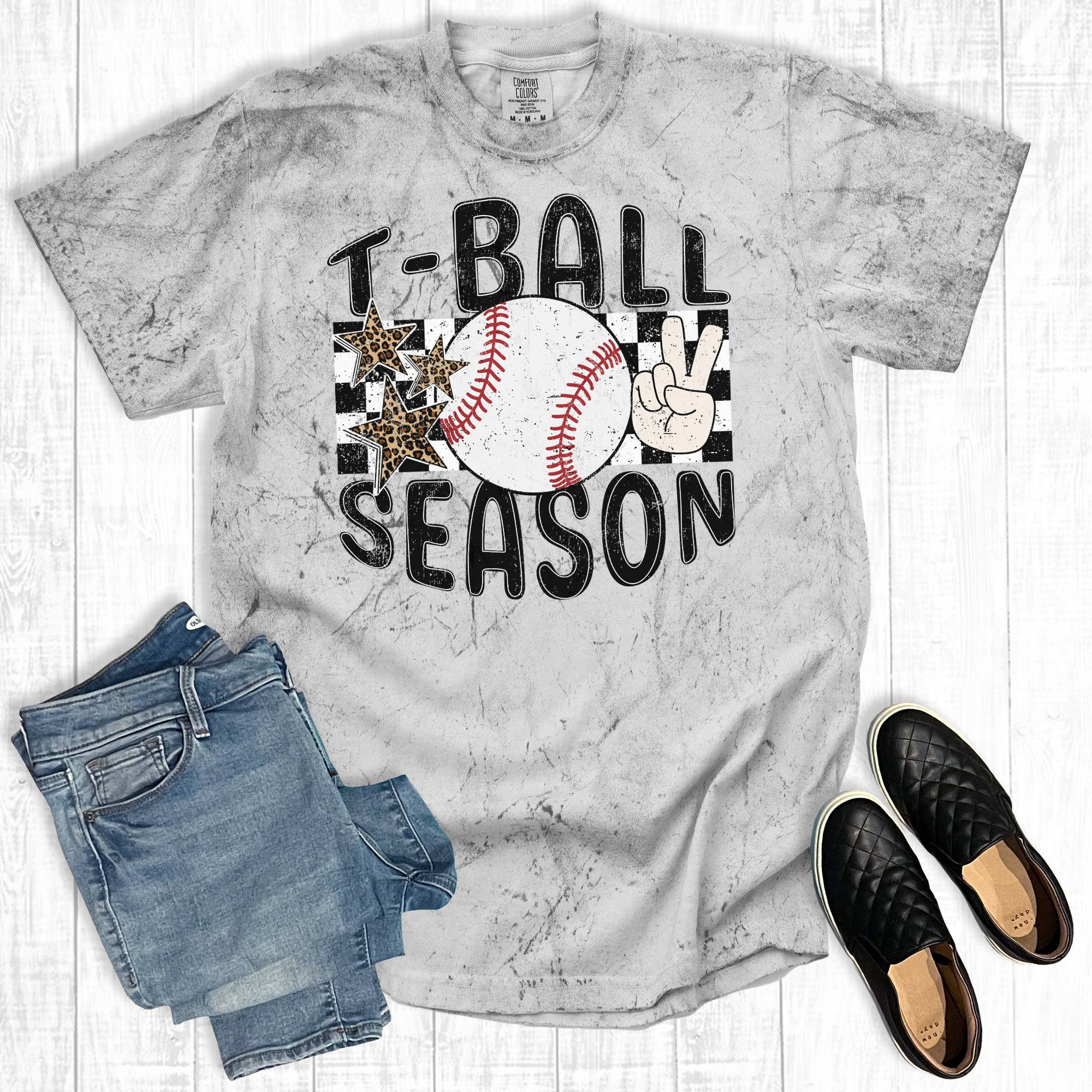 T-Ball Season Comfort Colors Graphic Tee Hoodie, Sweatshirt | PodTeesHub.com