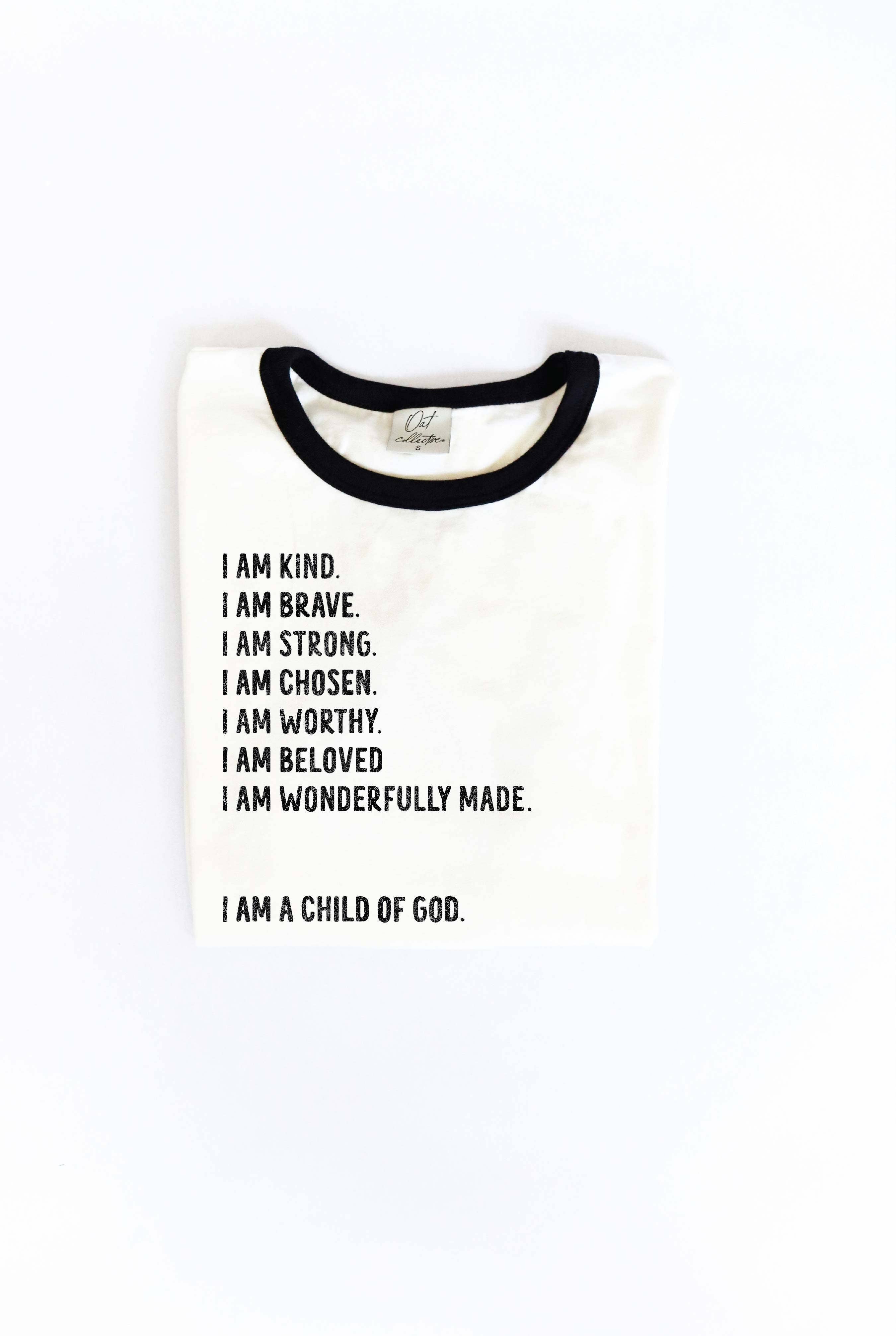 I Am A Child of God  Ringer Graphic T-Shirt Hoodie, Sweatshirt | PodTeesHub.com