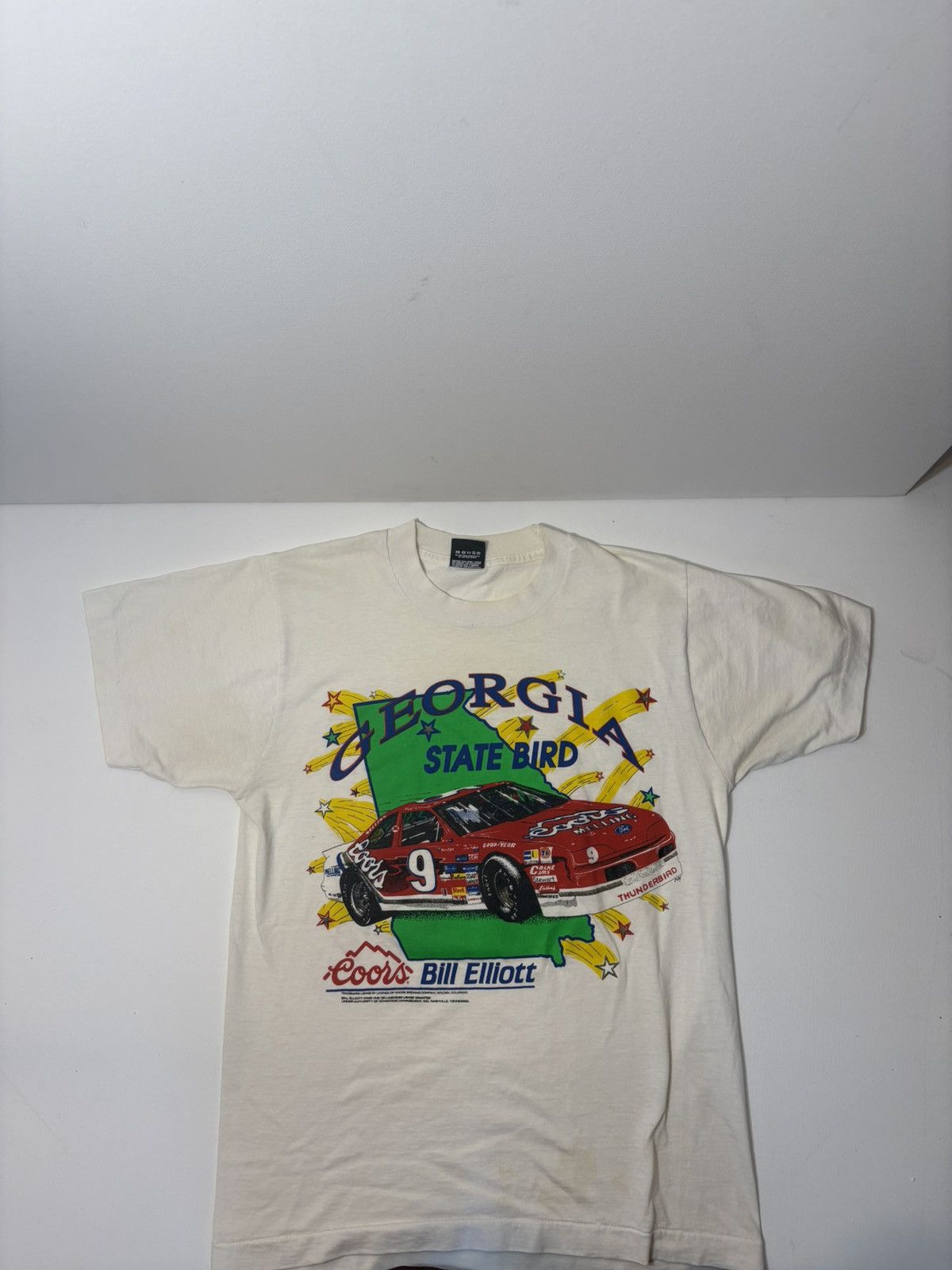 Vintage 1989 Bill Elliot State Bird Nascar Tee Hoodie, Sweatshirt | PodTeesHub.com