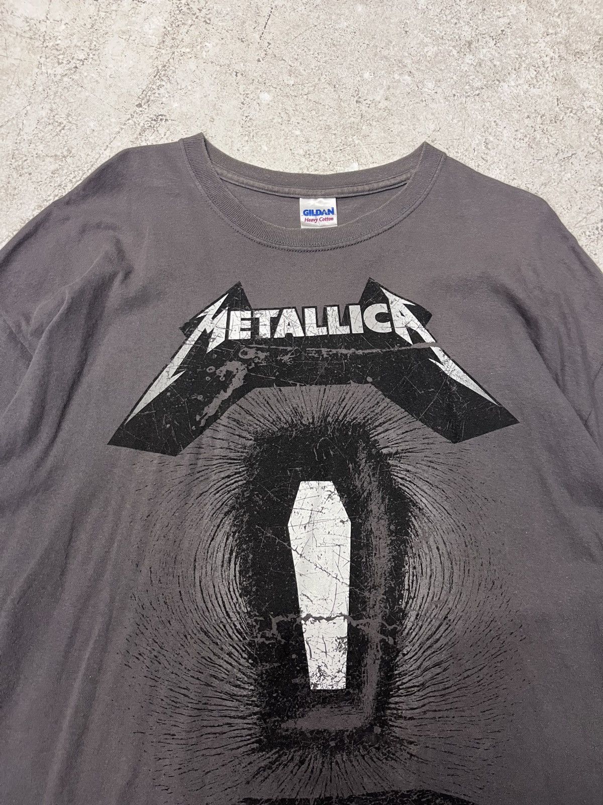 Band Tees Grey Metallica Death Magnetic Tour Tee Hoodie, Sweatshirt | PodTeesHub.com