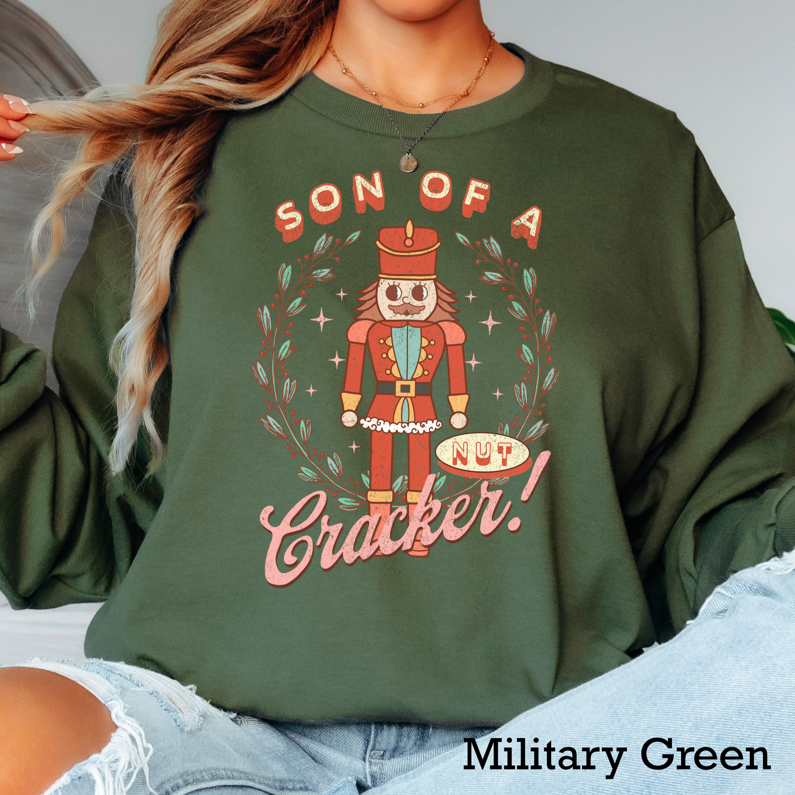 Son of A Nutcracker Christmas Long Sleeve Shirt|Gildan Hoodie, Sweatshirt | PodTeesHub.com