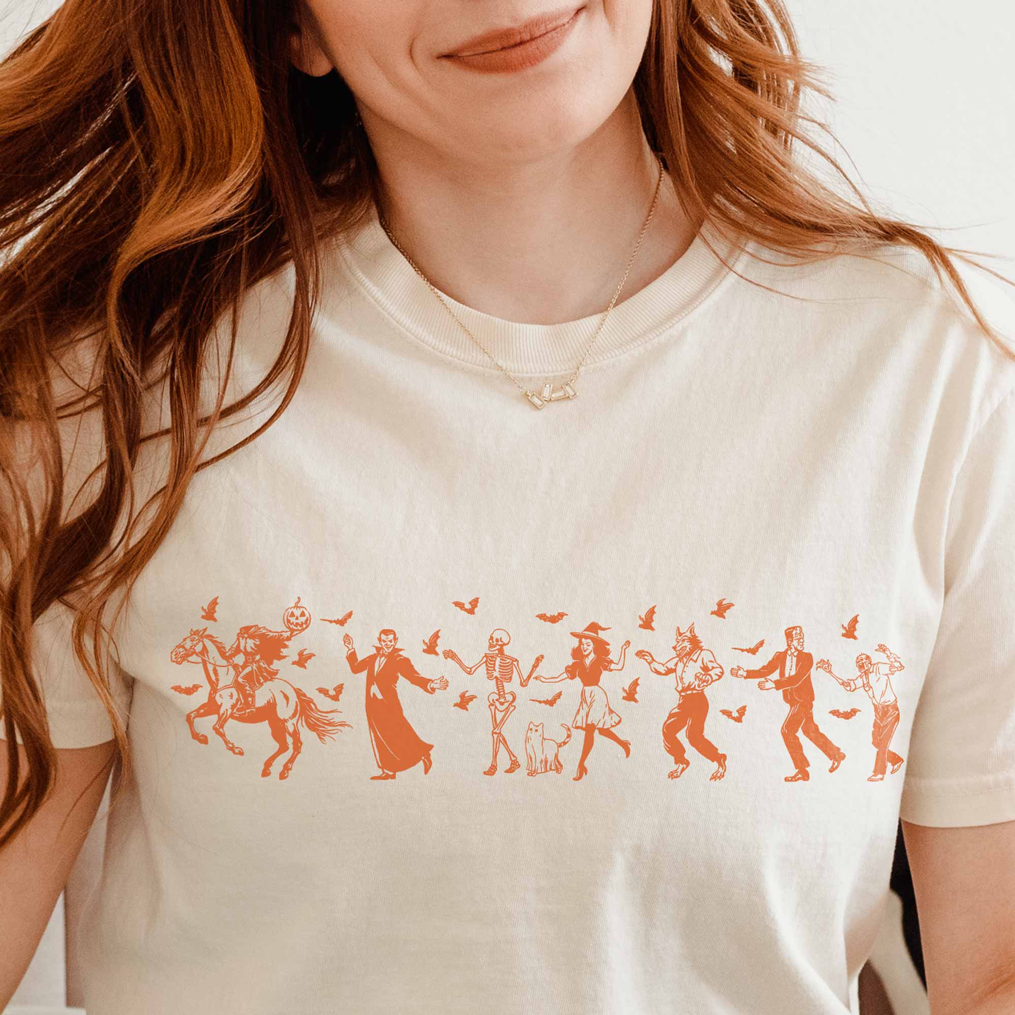 Halloween Retro Monster Parade T-Shirt: Comfort Colors Tee Hoodie, Sweatshirt | PodTeesHub.com
