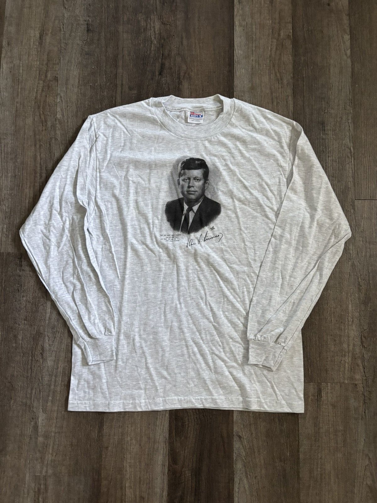 Hanes Vintage John F Kennedy Commemorative Tee Long Sleeve Jfk Hoodie, Sweatshirt | PodTeesHub.com