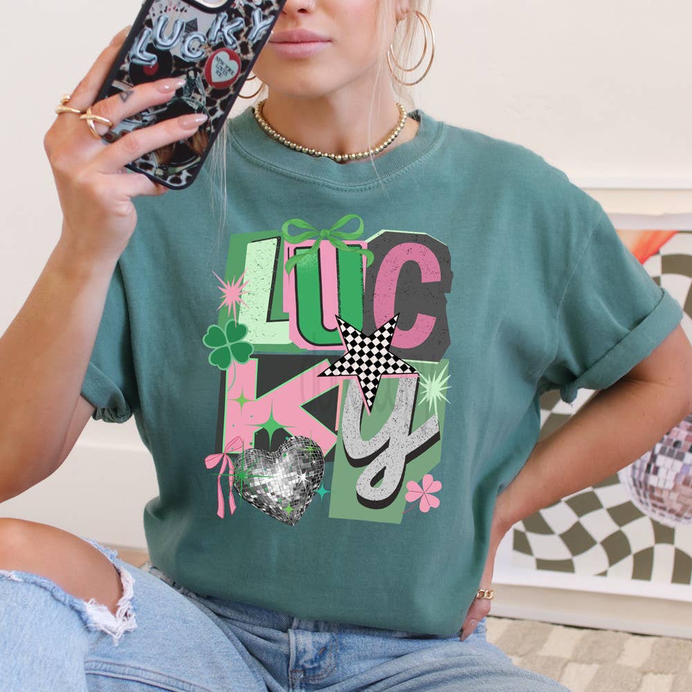 Retro Lucky Tee Hoodie, Sweatshirt | PodTeesHub.com