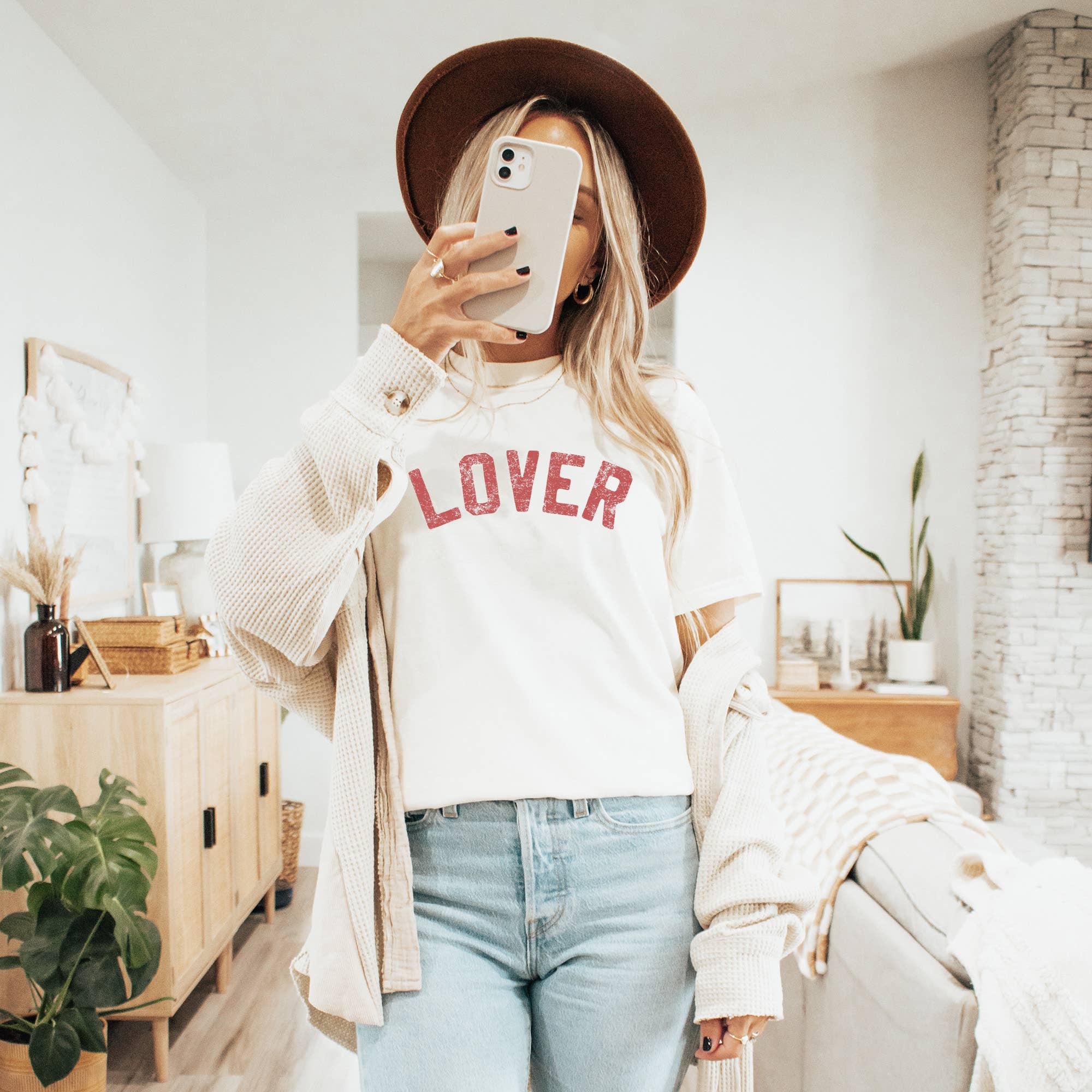 Lover Graphic Tee (Ivory) Valentine Tee, Valentine's Shirt Hoodie, Sweatshirt | PodTeesHub.com