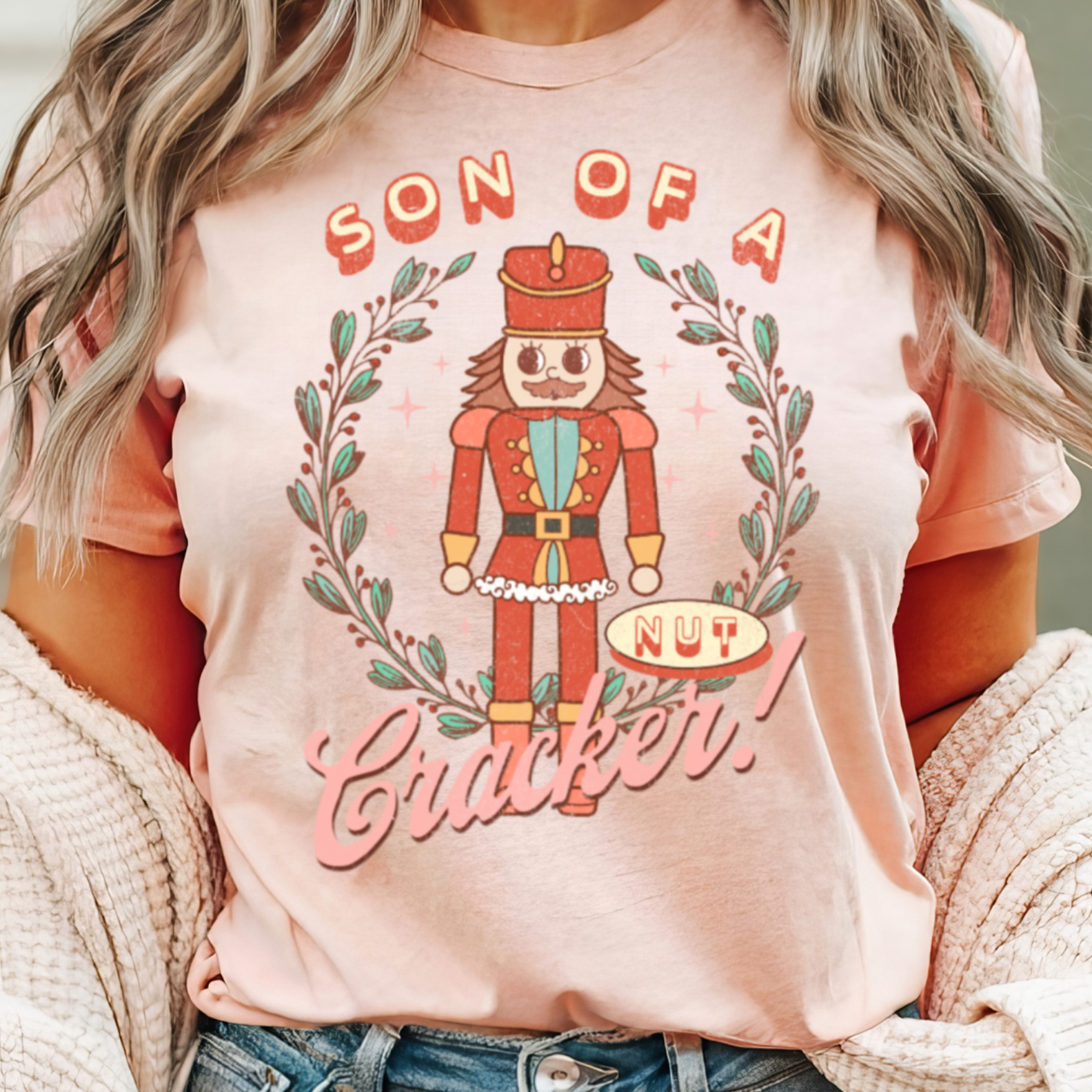 Son of A Nutcracker Christmas Graphic Tee | Bella Canvas Hoodie, Sweatshirt | PodTeesHub.com