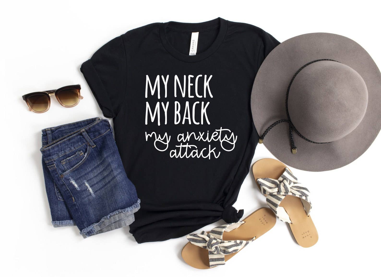 My Neck My Back My Anxiety Attack T-Shirt Hoodie, Sweatshirt | PodTeesHub.com