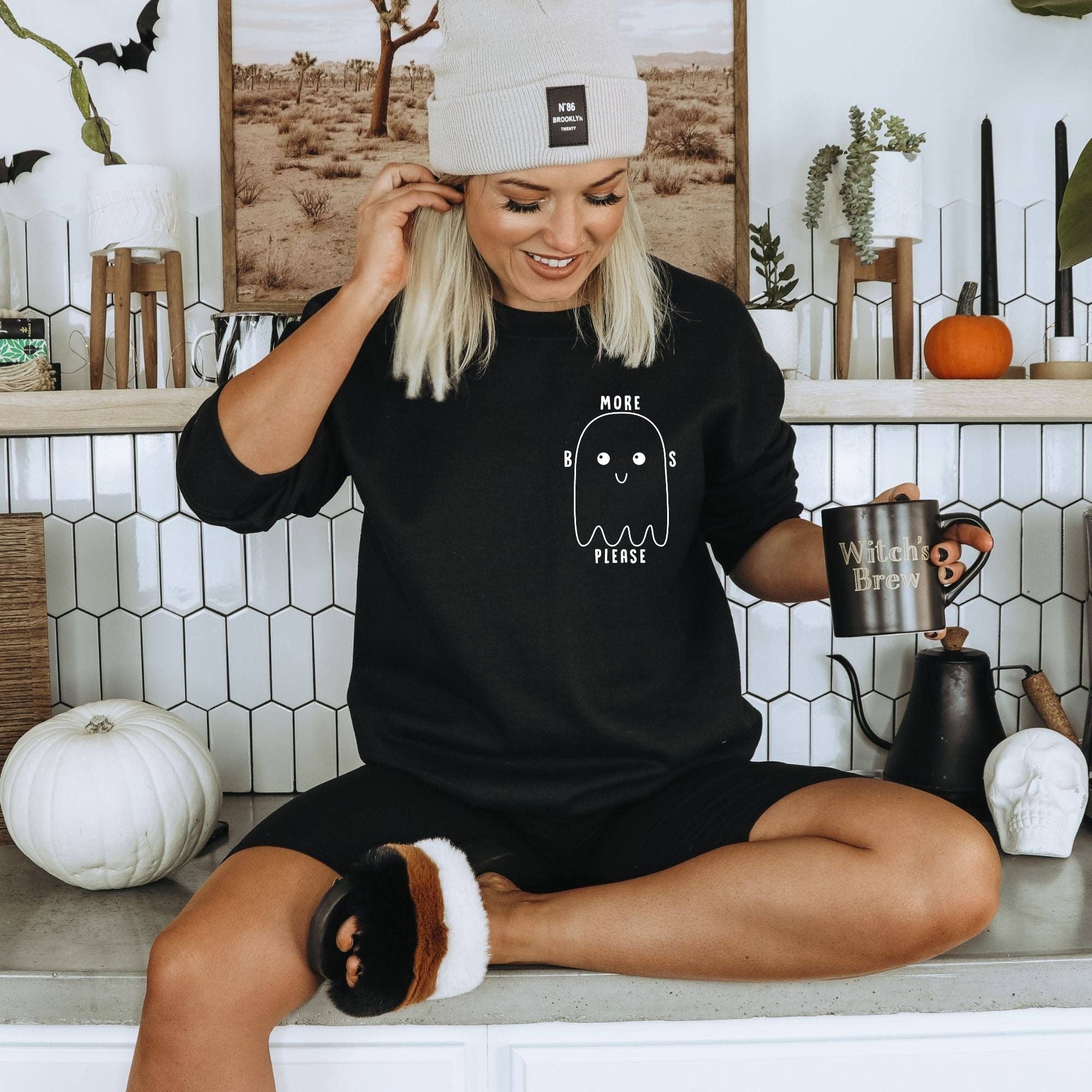 More Boo's Please Halloween Ghost Alcohol Hoodie T-Shirts, Sweatshirt | PodTeesHub.com