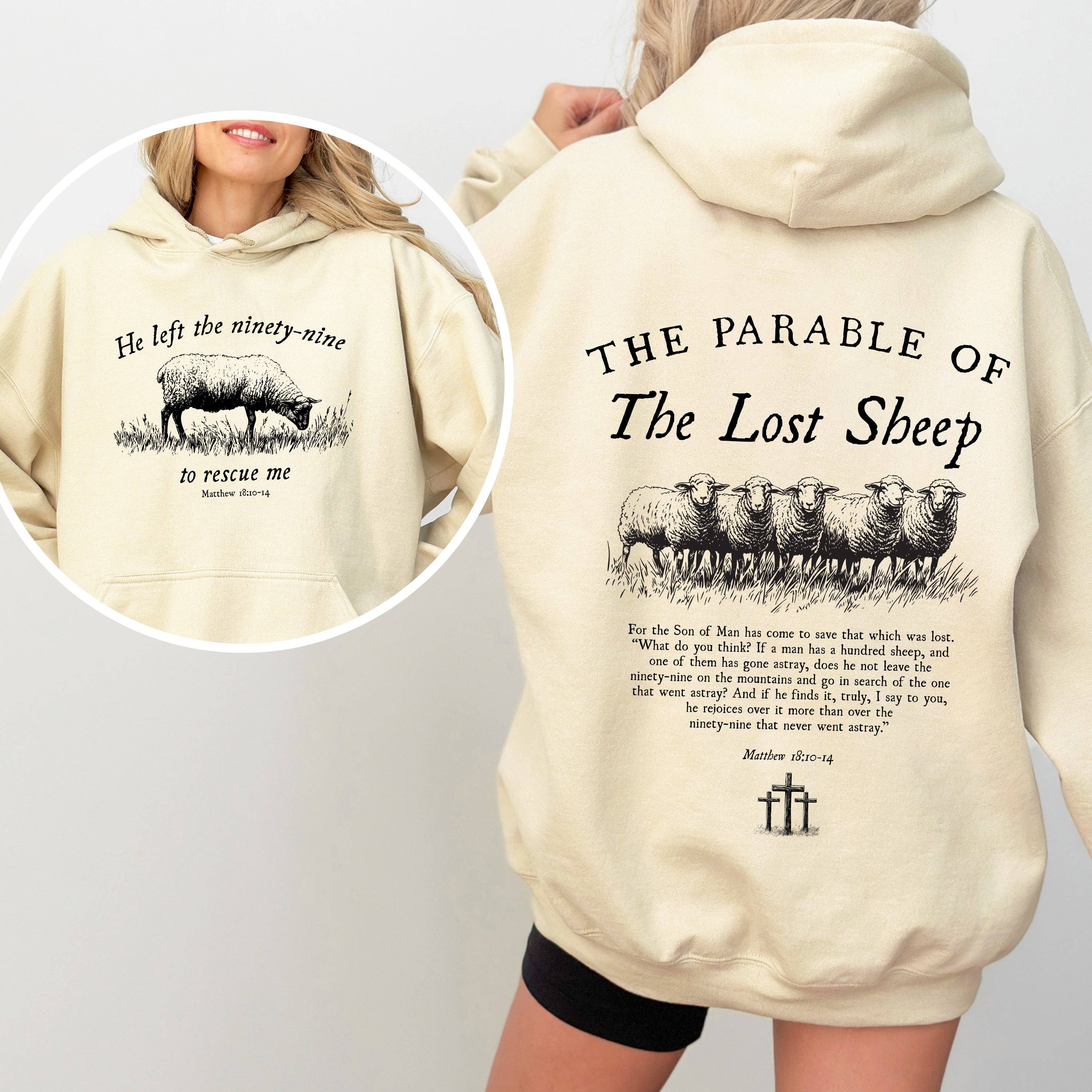 He Left the Ninety Nine To Rescue Me, 99 Sheep Hoodie T-Shirts, Sweatshirt | PodTeesHub.com