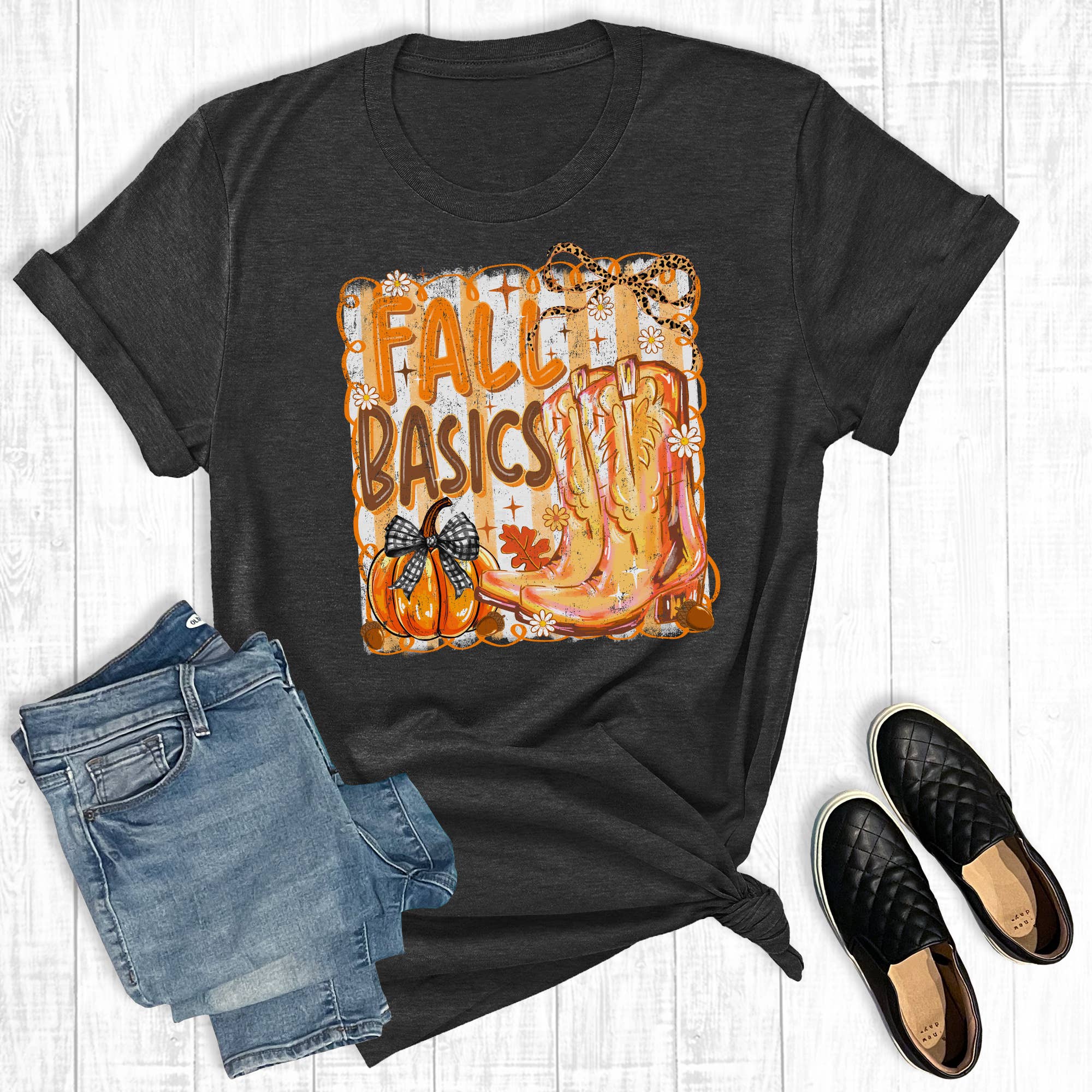 Western Retro Fall Basics Boots Graphic Tee Hoodie, Sweatshirt | PodTeesHub.com