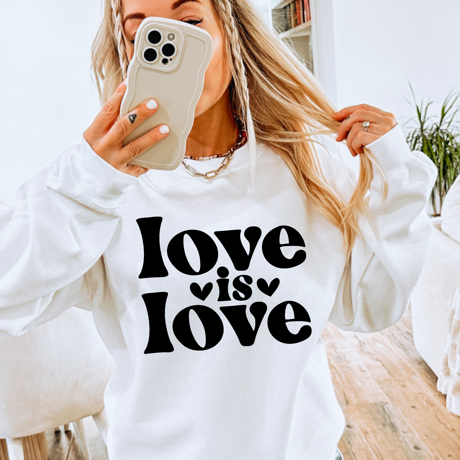 Love Is Love Valentine  Graphic Tee Crewneck Hoodie, Sweatshirt | PodTeesHub.com