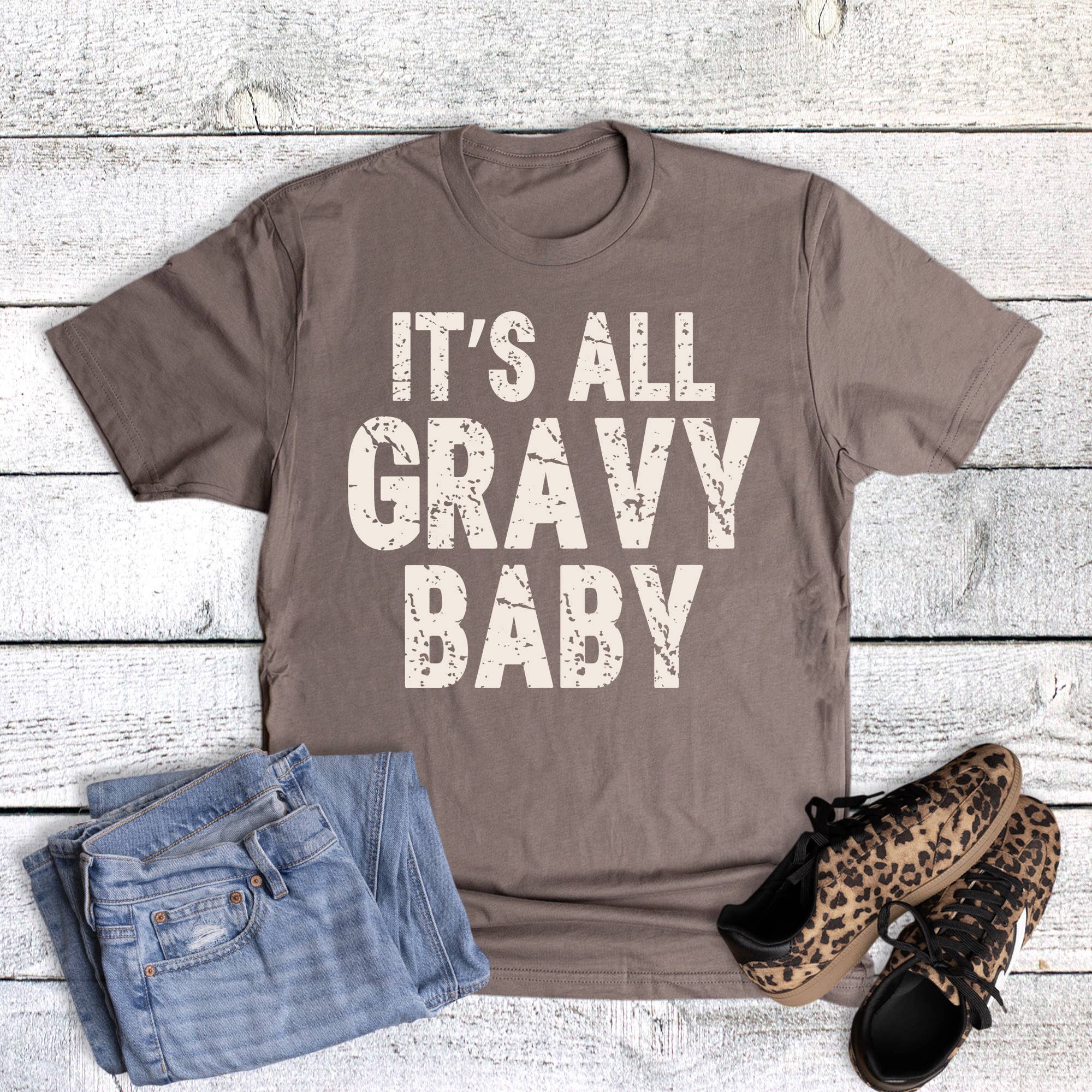 Thanksgiving It's All Gravy Baby Graphic Tee Hoodie, Sweatshirt | PodTeesHub.com