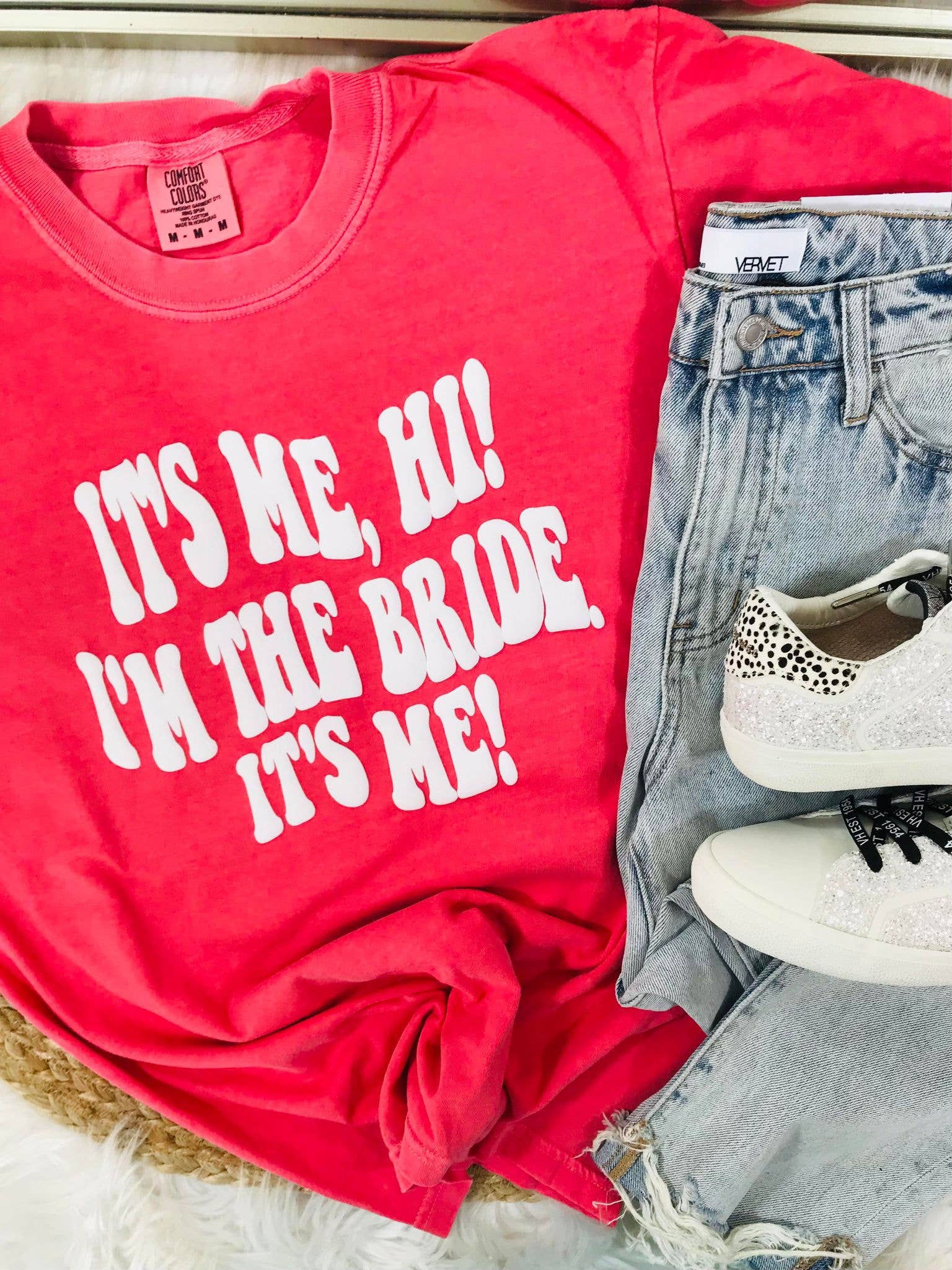 It's Me, Hi! I'm the Bride, It's Me! Puff Tee Hoodie, Sweatshirt | PodTeesHub.com