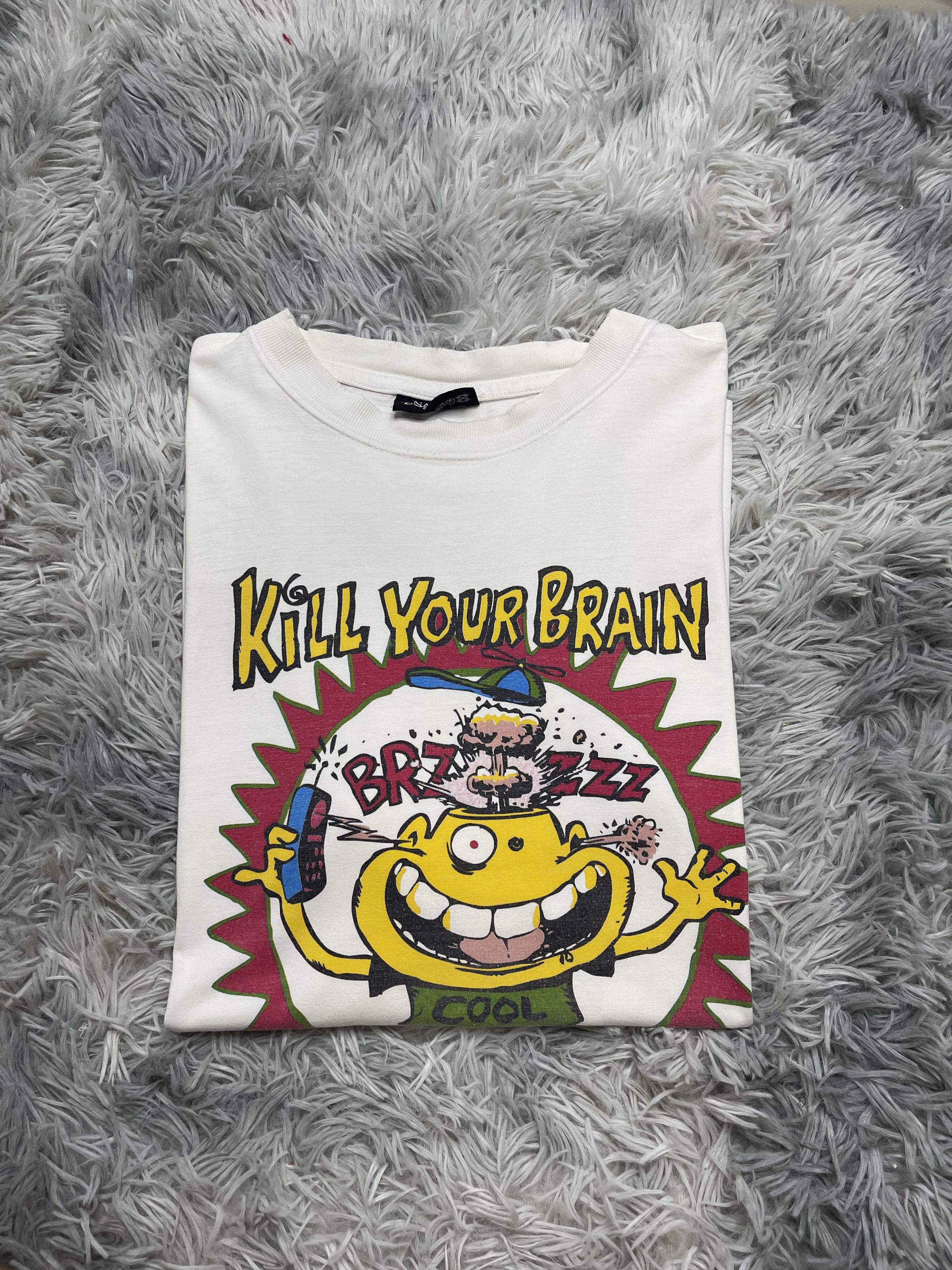 Vintage Kill Your Brain Use A Handy Vintage Cartoon Tees Hoodie, Sweatshirt | PodTeesHub.com