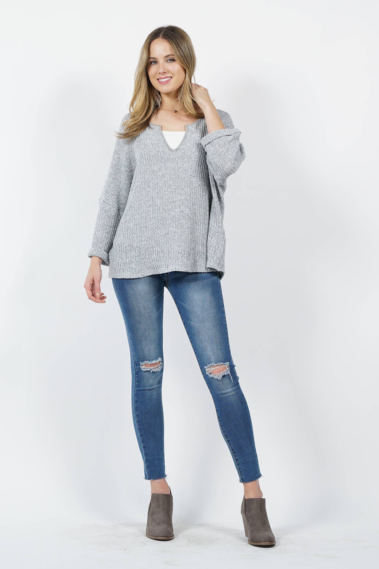 ...SI-11564 Wide Sleeve Loose Fit Sweater T-Shirts, Hoodie, Sweatshirt | PodTeesHub.com