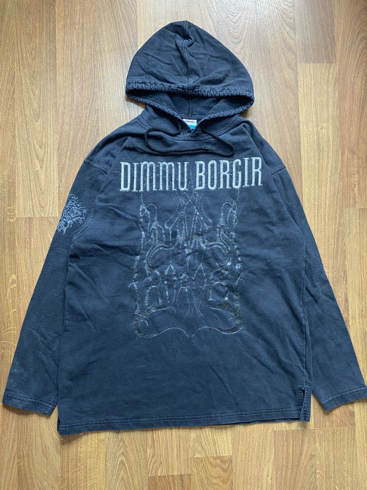 Band Tees Rare Vtg Dimmu Borgir Black Metal Band Hoodie Euro 90s Sweatshirt | PodTeesHub.com