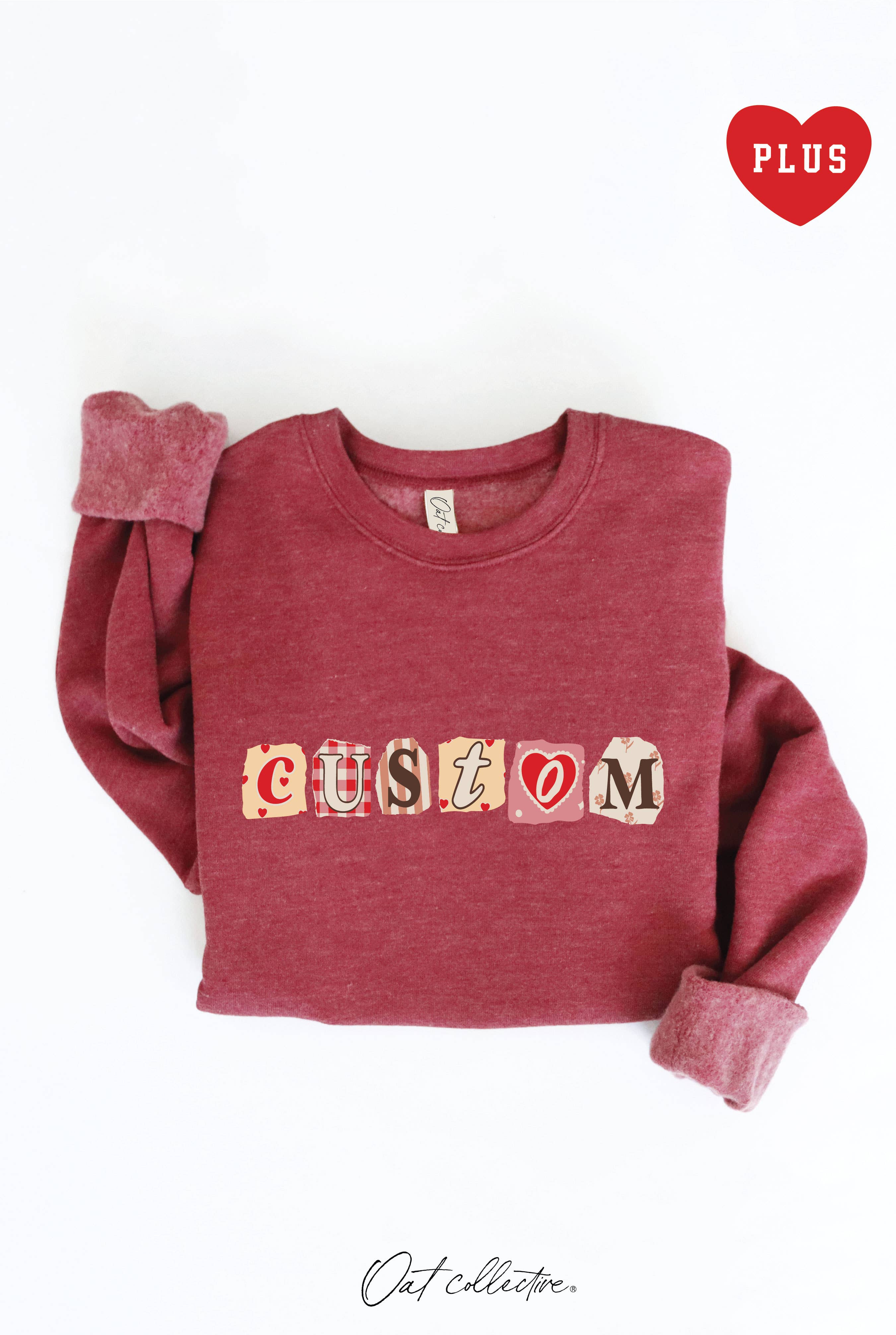 Custom Patchwork Plus Graphic Sweatshirt T-Shirts, Hoodie | PodTeesHub.com