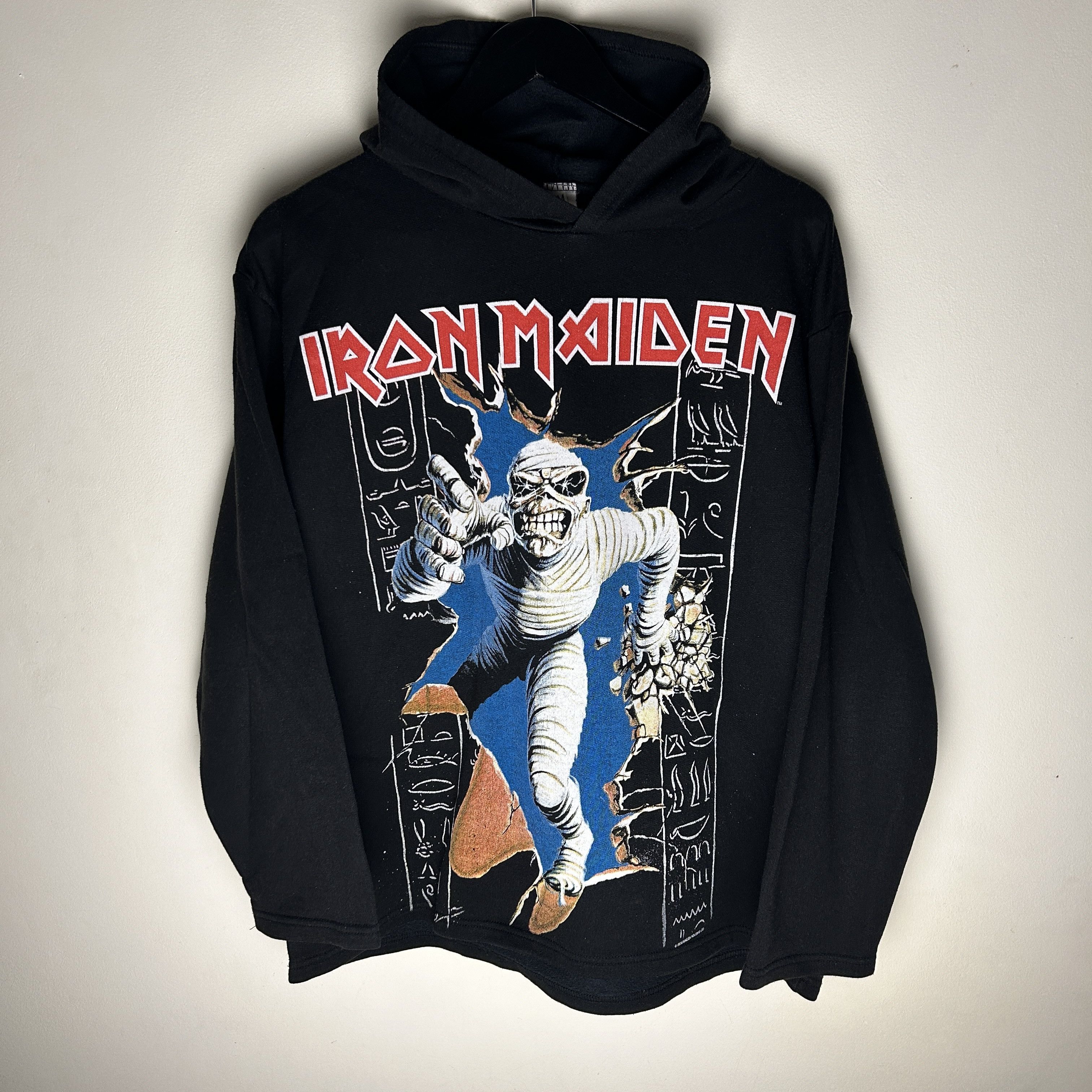 Band Tees Vintage Iron Maiden Powerslave 90 S Band Hoodie Sweatshirt | PodTeesHub.com
