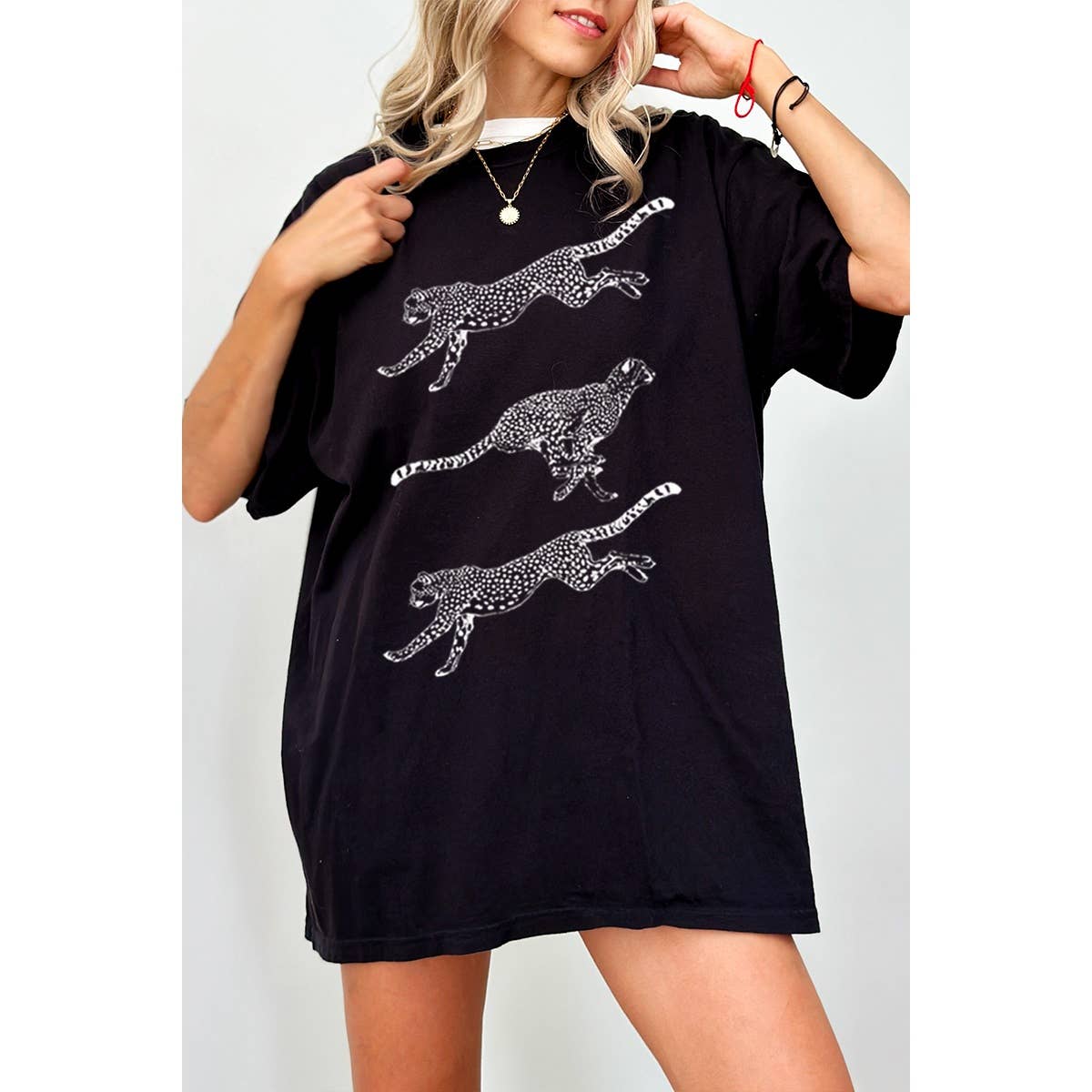 Running Cheetha Vintage Graphic Oversized Tee Hoodie, Sweatshirt | PodTeesHub.com